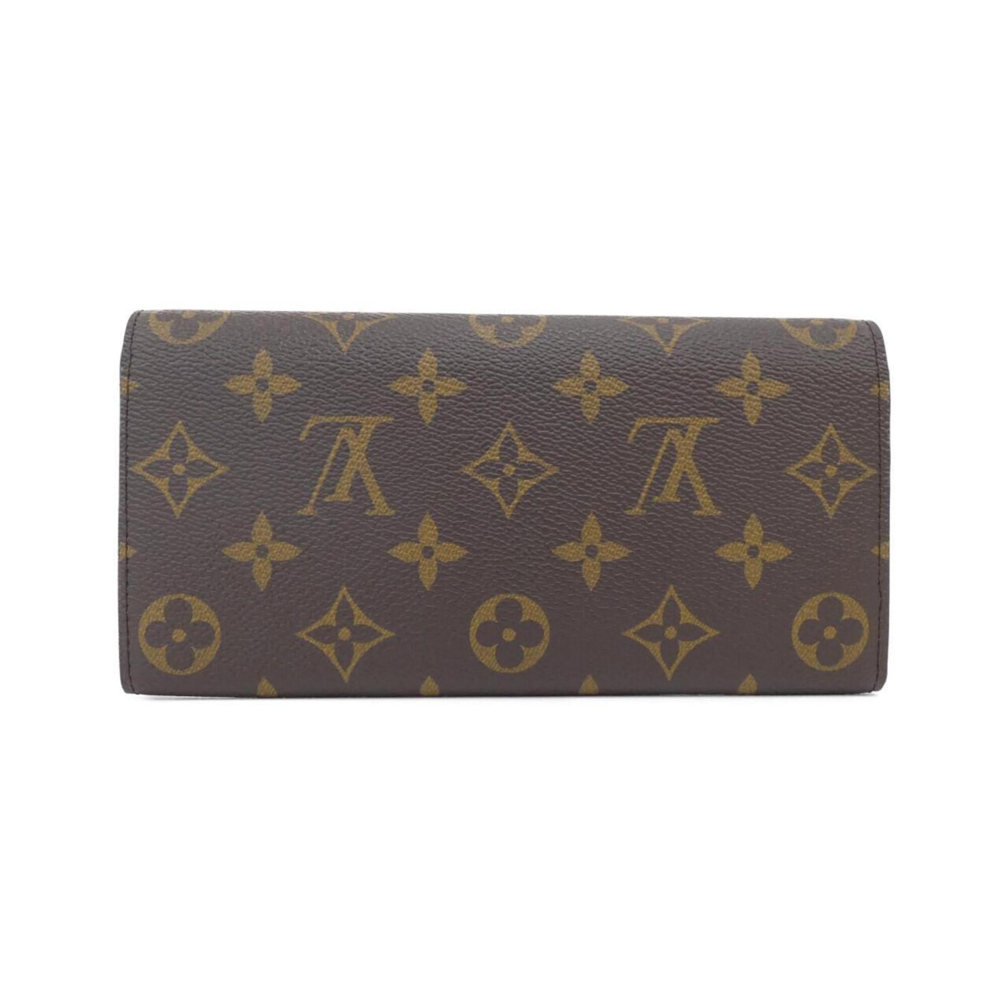 Louis Vuitton Brown Coated Canvas Long Wallet (Bi-Fold) (Pre-Owned)
