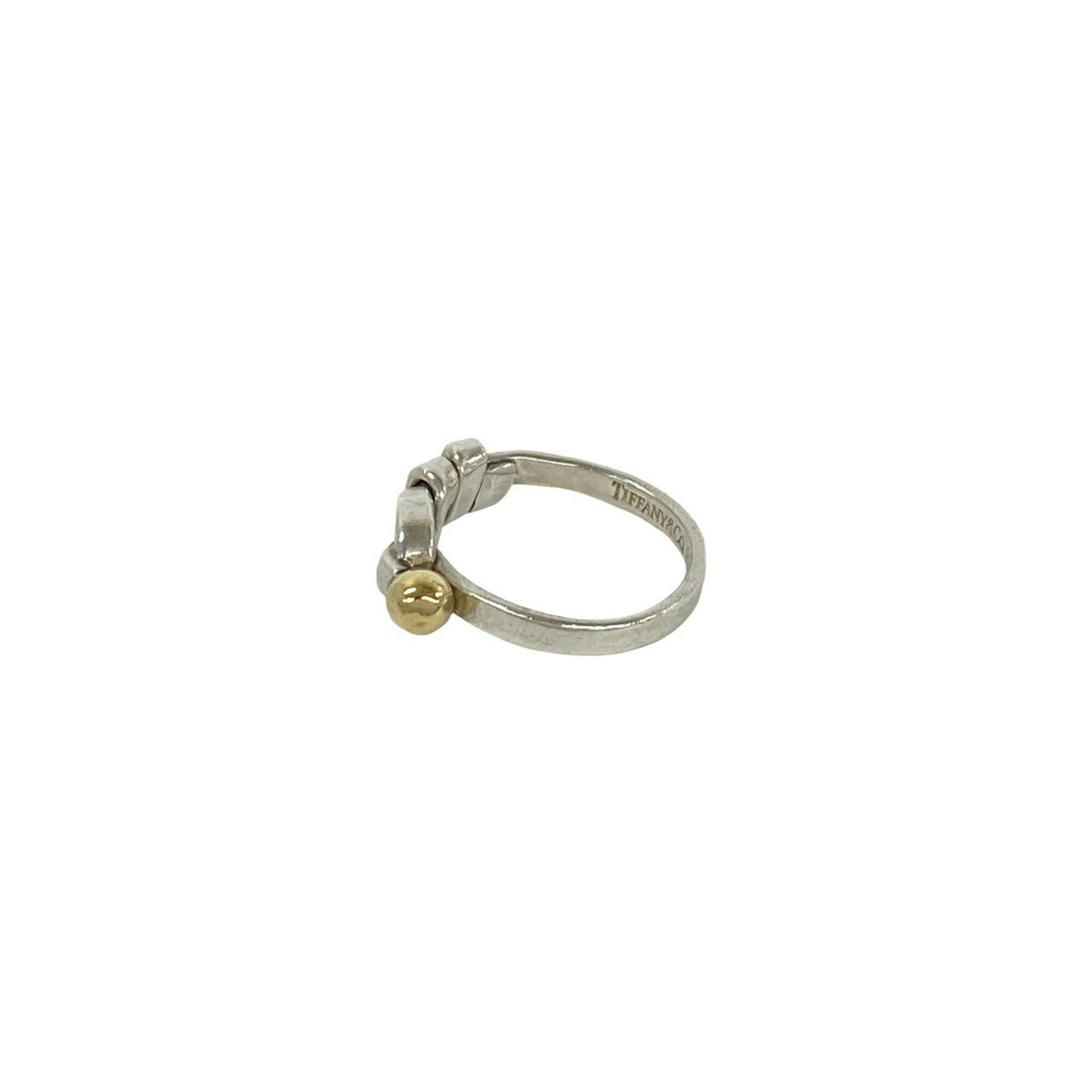 Tiffany Gold Silver Yellow Gold (18K) Silver 925 Band Ring (Pre-Owned)