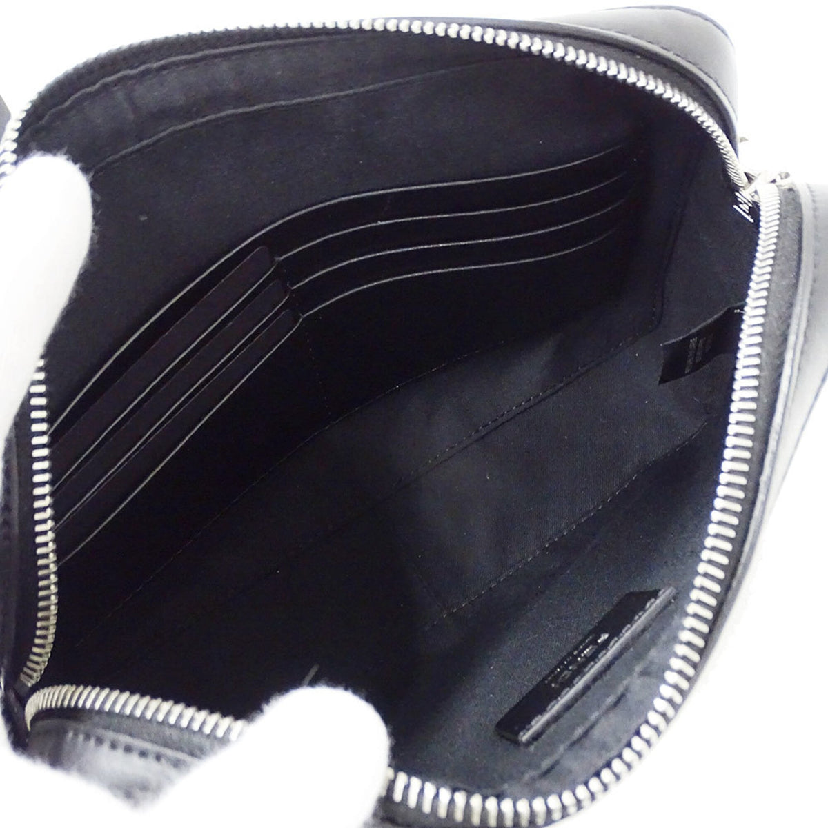 Fendi Black Yellow Leather Pvc Messenger Bag Shoulder Bag (Pre-Owned)