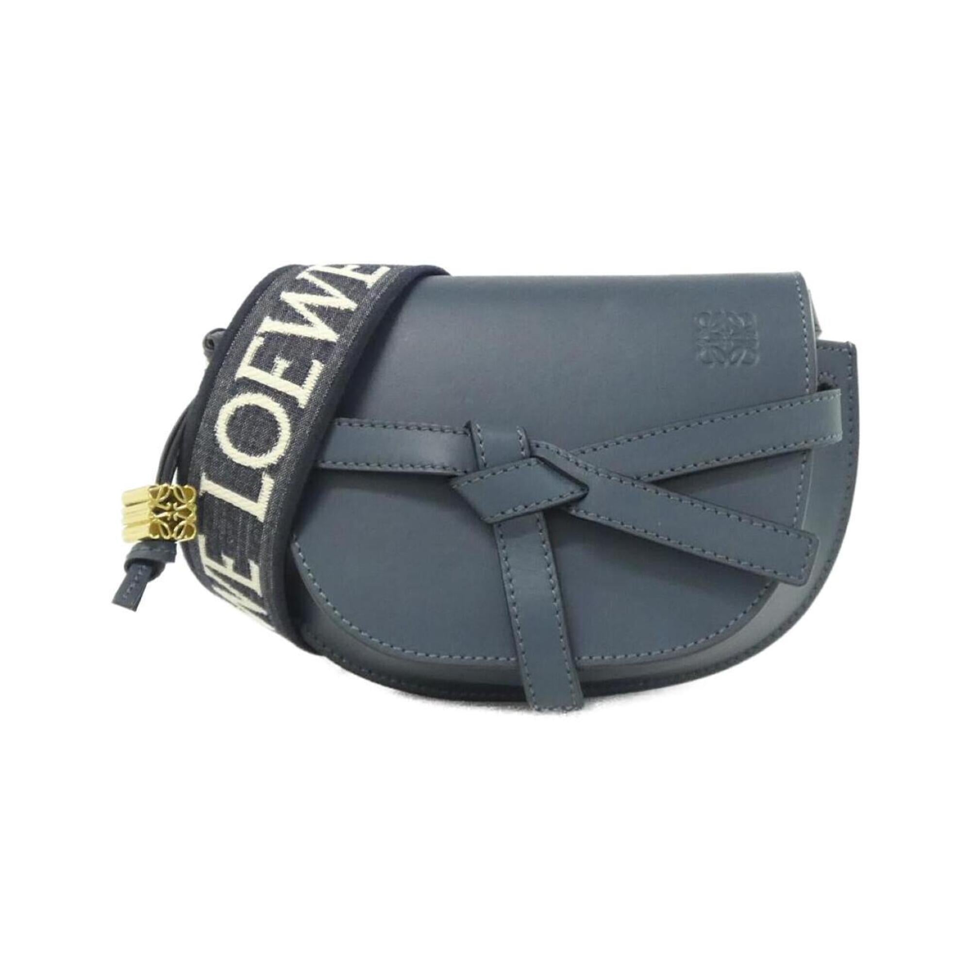 Loewe Blue Leather Shoulder Bag (Pre-Owned)