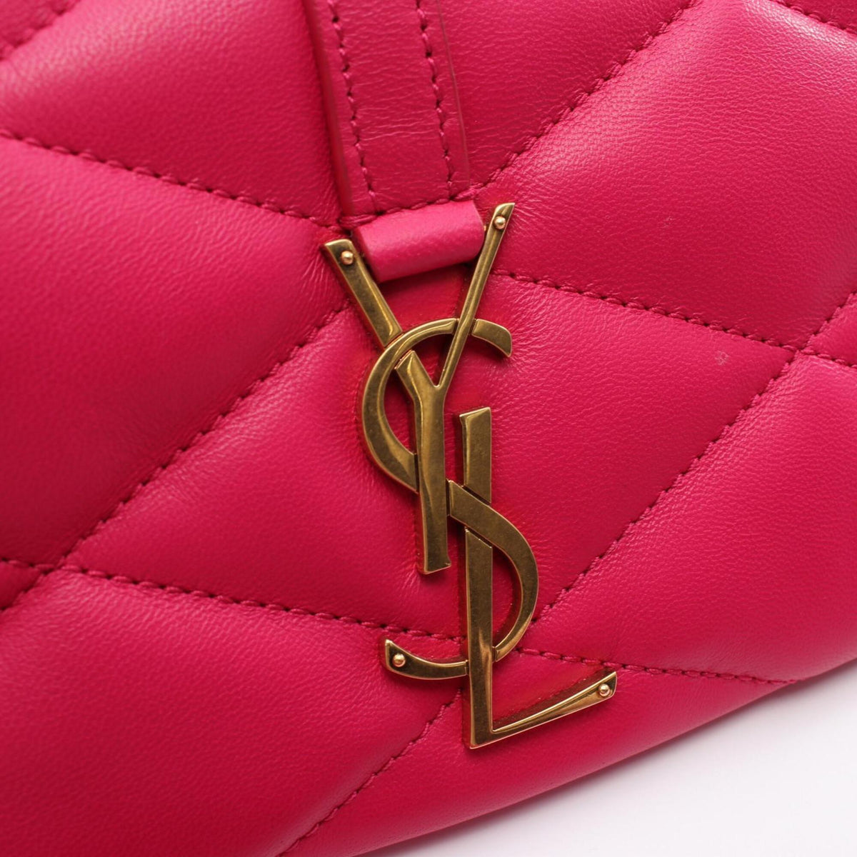 Saint Laurent Pink Leather Handbag Shoulder Bag (Pre-Owned)