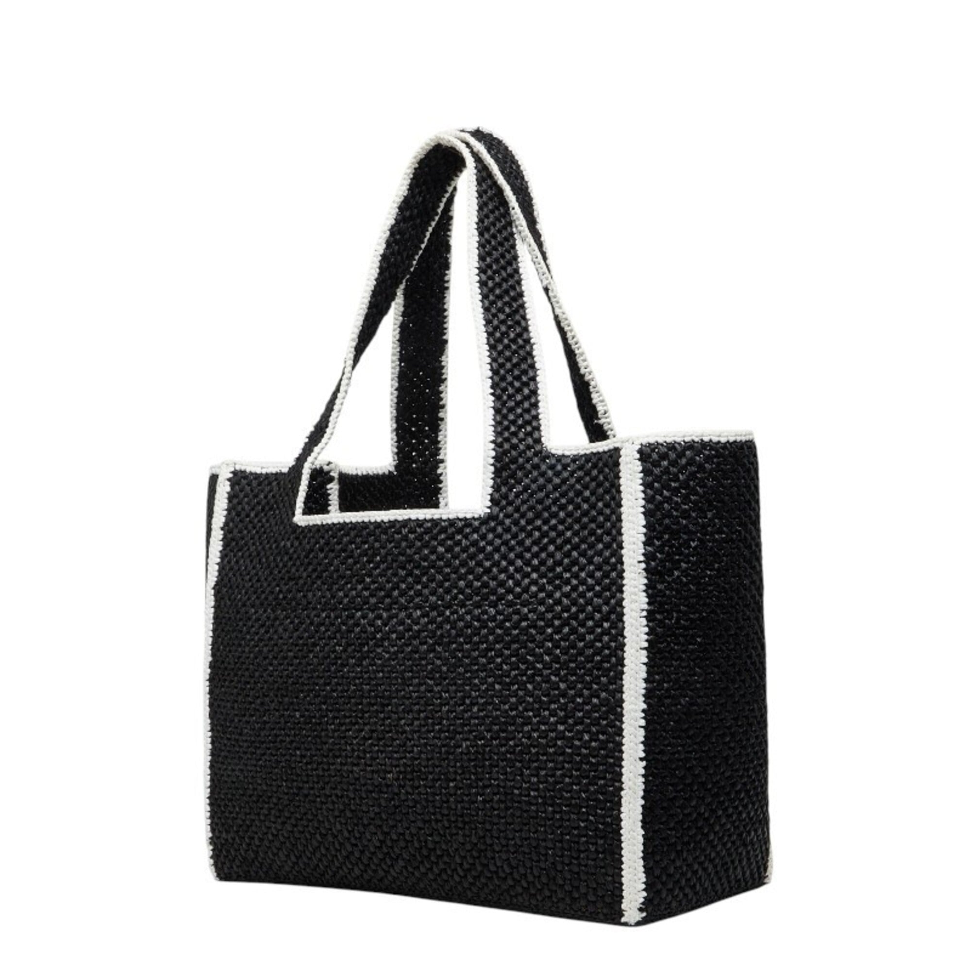 Loewe Black Raffia Leather Shoulder Bag Tote Bag (Pre-Owned)