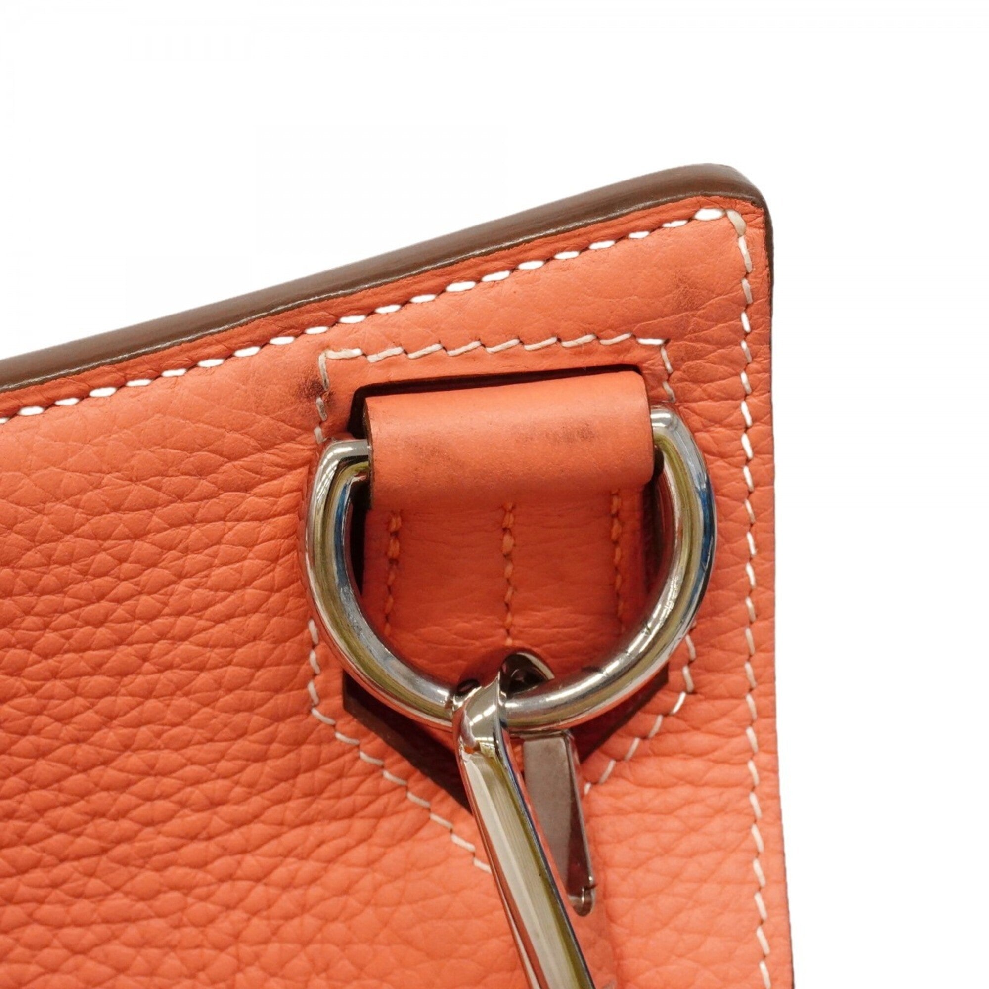 Hermes Crevette Taurillon Clemence Leather Shoulder Bag (Pre-Owned)