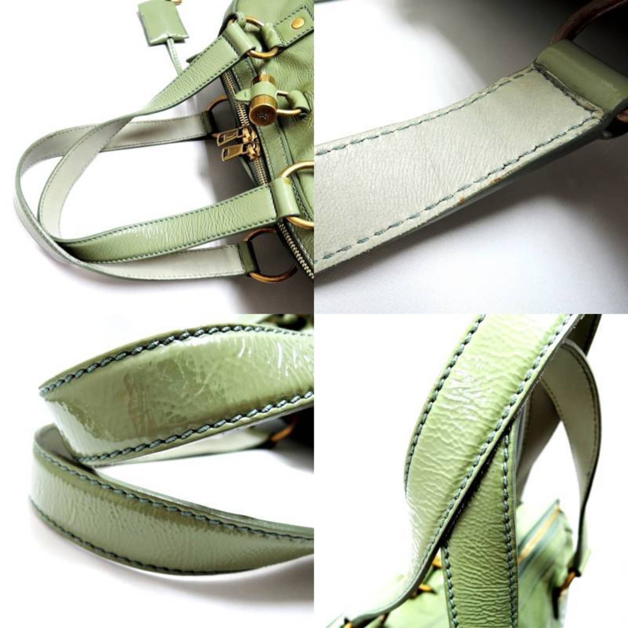 Yves Saint Laurent Muse Moss Green Tote Bag (Pre-Owned)