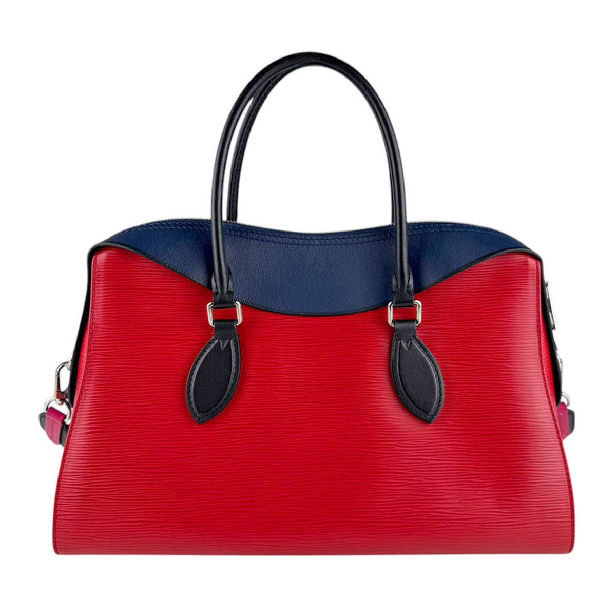 Louis Vuitton Black Navy Red Color Epi Leather Handbag Shoulder Bag (Pre-Owned)