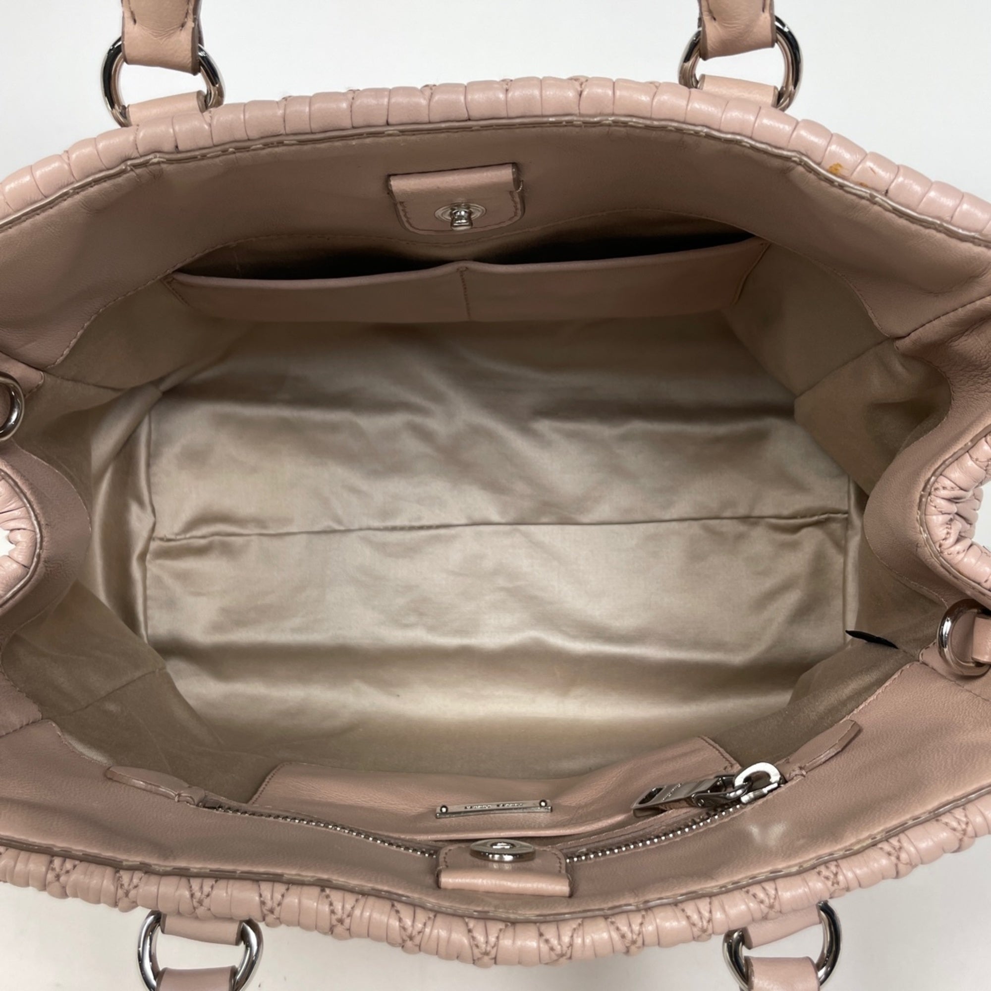 Miu Miu Pink Leather Handbag Shoulder Bag (Pre-Owned)