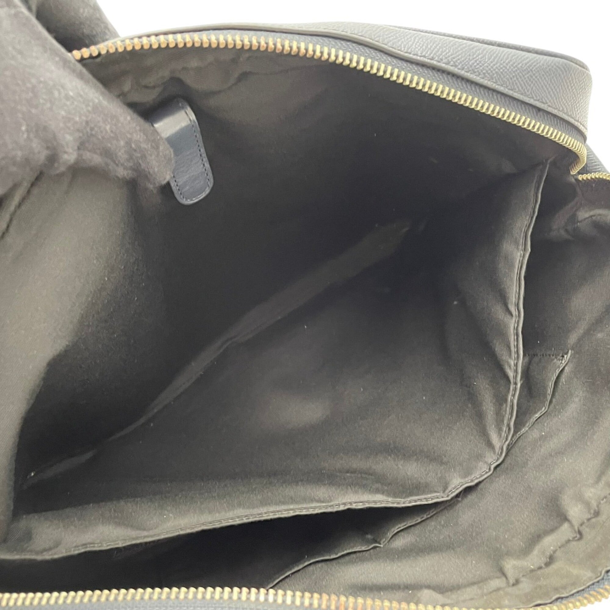Coach Navy Leather Briefcase Handbag (Pre-Owned)