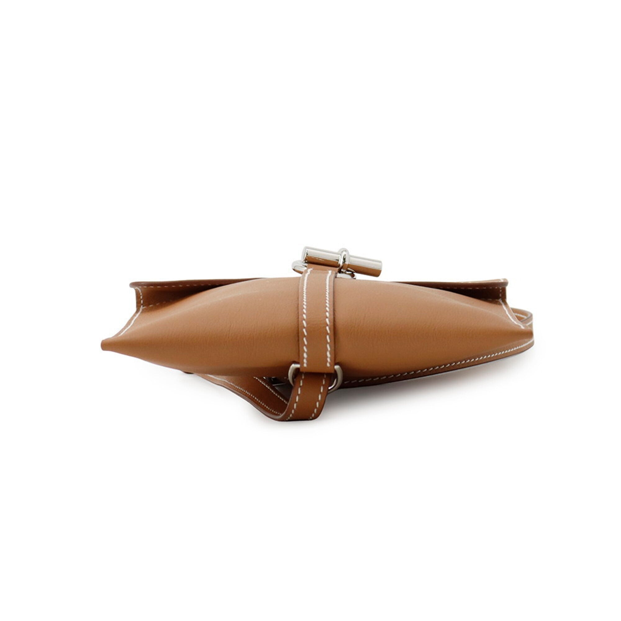Hermes Gold Swift Leather Shoulder Bag Sling Bag (Pre-Owned)