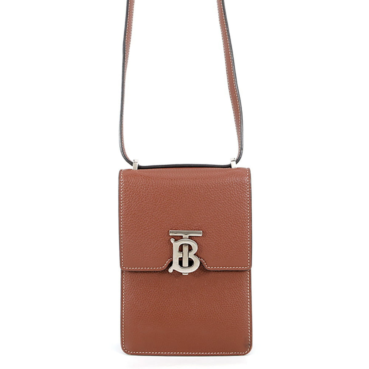 Burberry Brown Leather Shoulder Bag (Pre-Owned)
