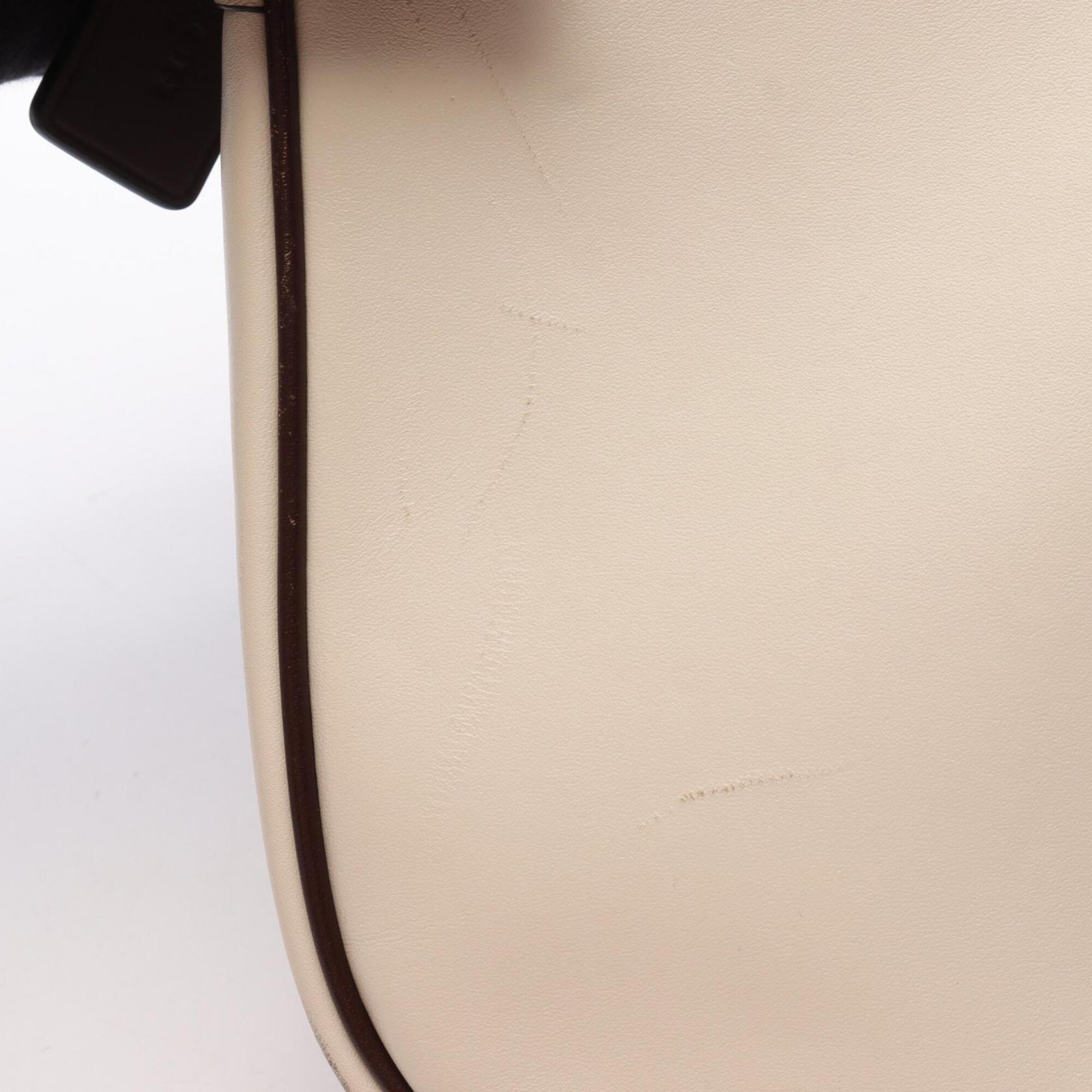 Coach Beige Brown White Leather Pvc Handbag Shoulder Bag (Pre-Owned)