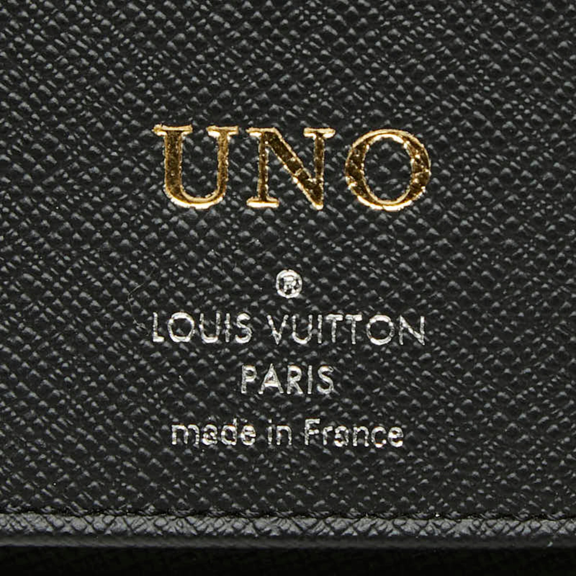 Louis Vuitton Black Gray Pvc Leather Long Wallet (Bi-Fold) (Pre-Owned)