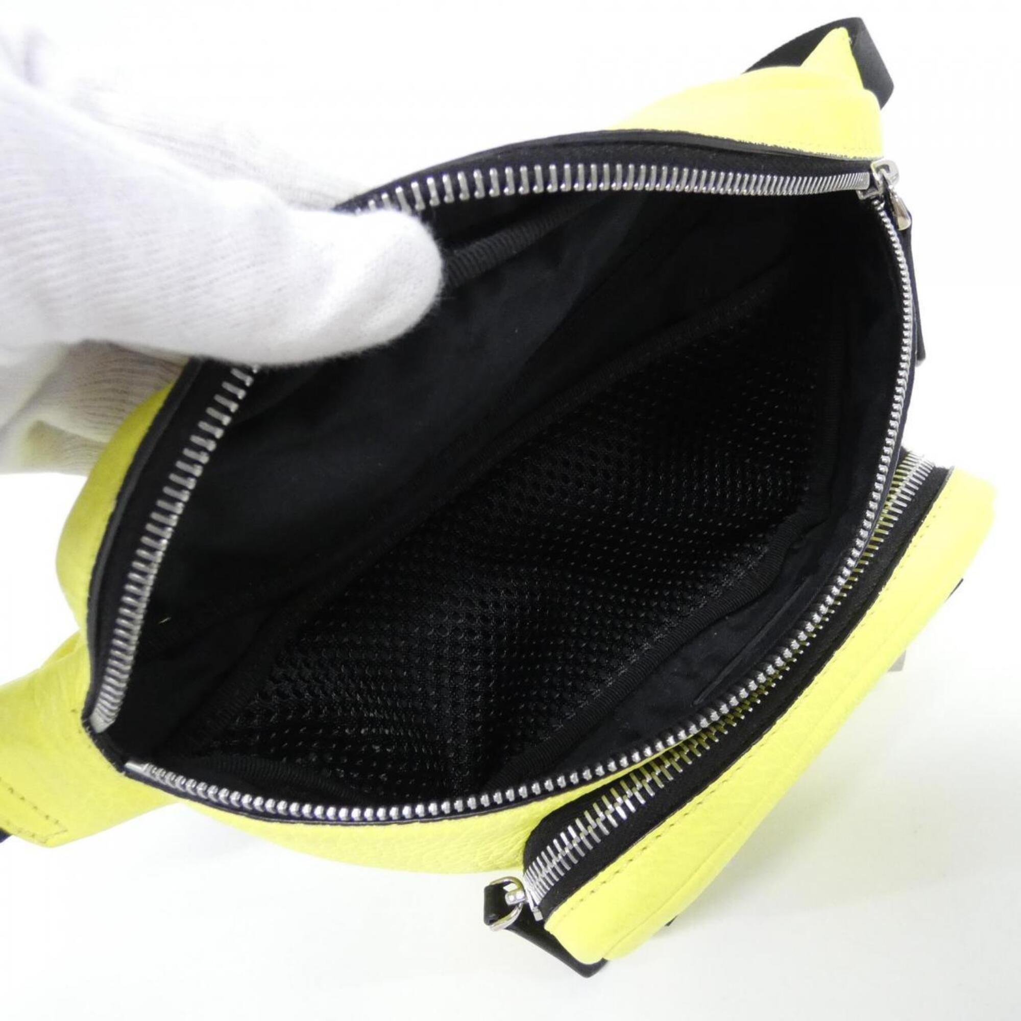 Fendi Yellow Leather Fanny Pack Handbag (Pre-Owned)