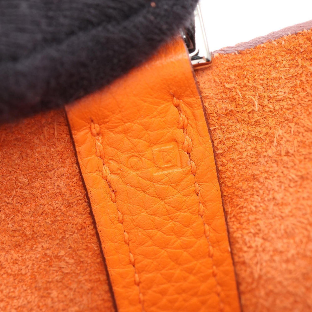 Hermes Orange Taurillon Clemence Leather Handbag (Pre-Owned)