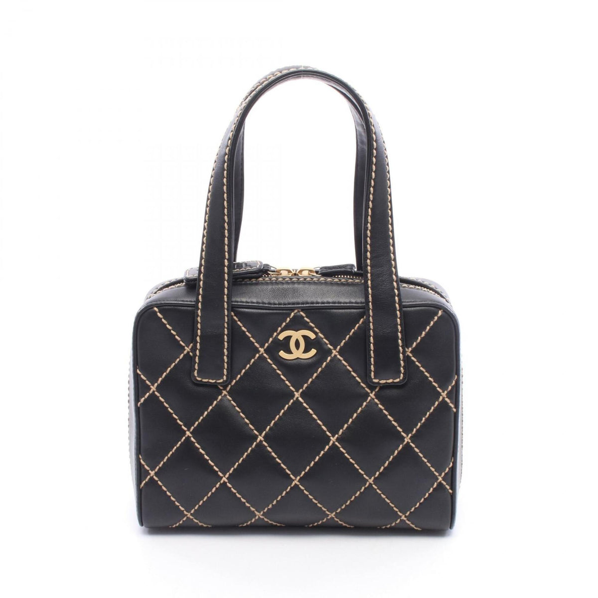 Chanel Black Leather Handbag (Pre-Owned)