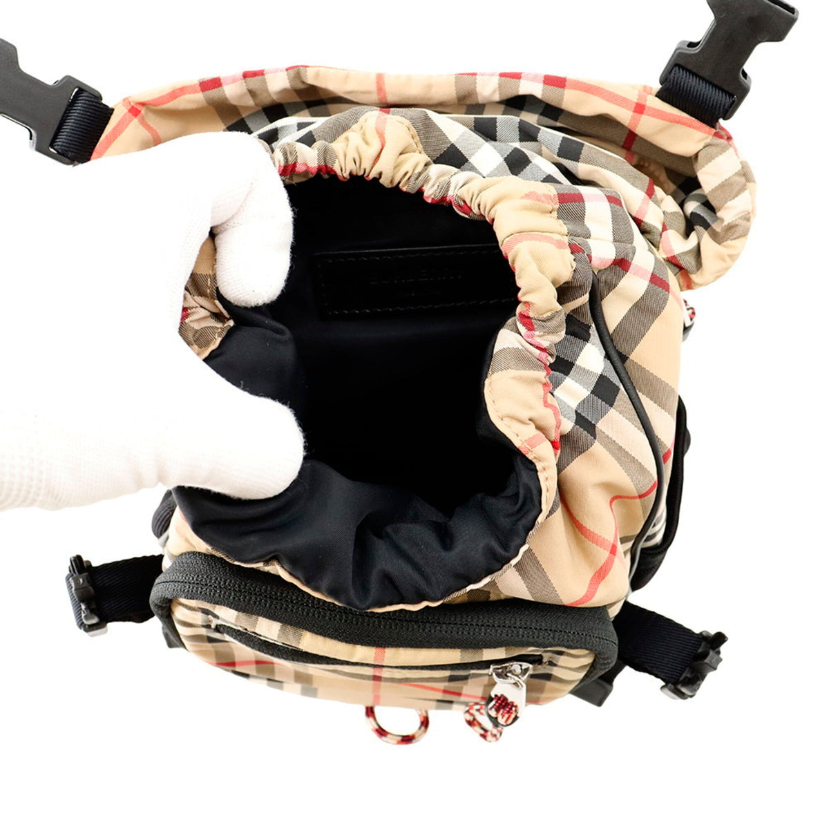 Burberry Beige Black Nylon Sling Bag (Pre-Owned)