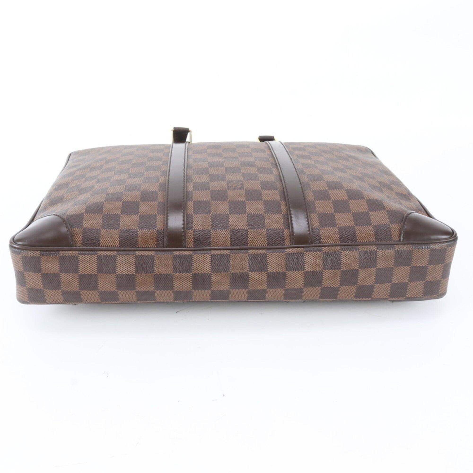 Louis Vuitton Ebene Leather Coated Canvas Briefcase Tote Bag (Pre-Owned)