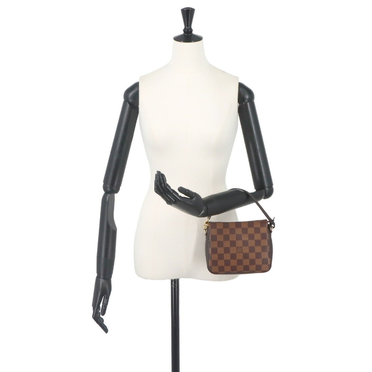 Louis Vuitton Damier Canvas Ebene Damier Canvas Handbag Pouch (Pre-Owned)