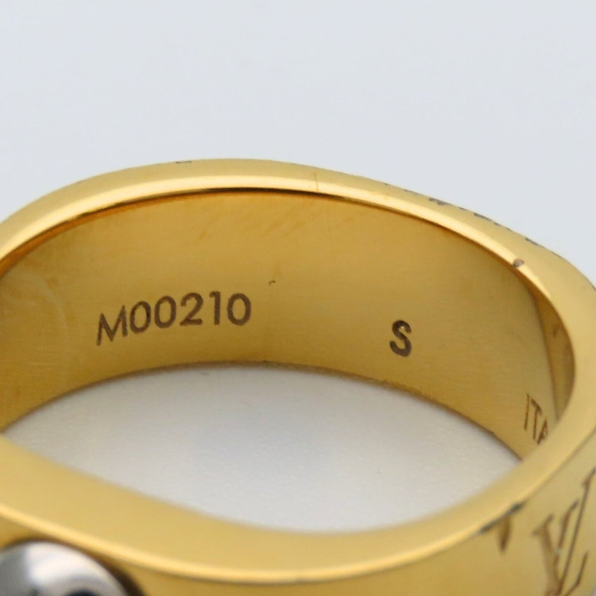 Louis Vuitton Gold Silver Gold Plating Metal Band Ring (Pre-Owned)