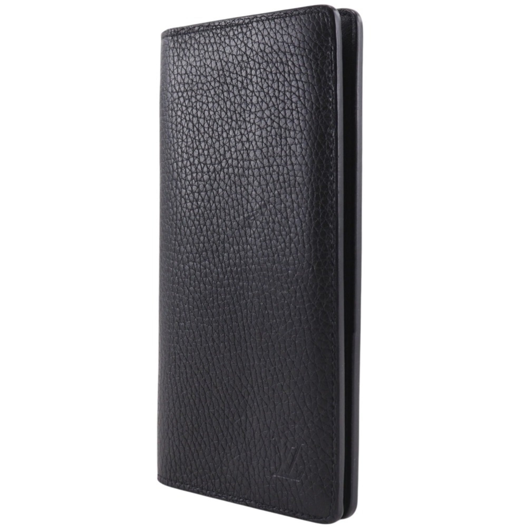 Louis Vuitton Black Leather Long Wallet (Bi-Fold) (Pre-Owned)