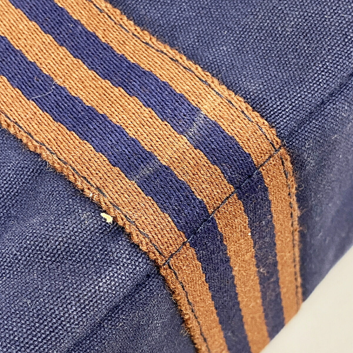 Hermes Navy Canvas Tote Bag (Pre-Owned)