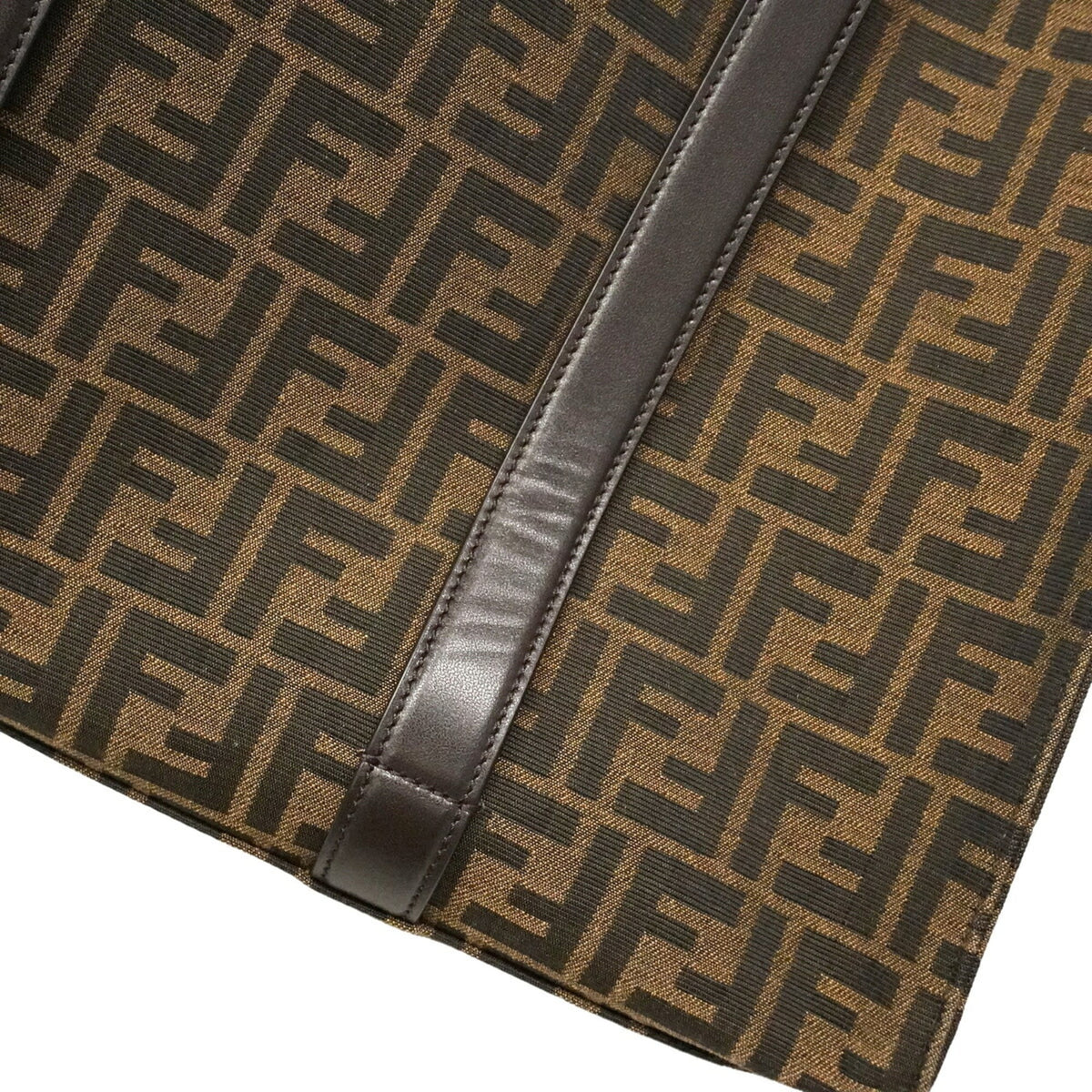 Fendi Brown Nylon Canvas Tote Bag (Pre-Owned)
