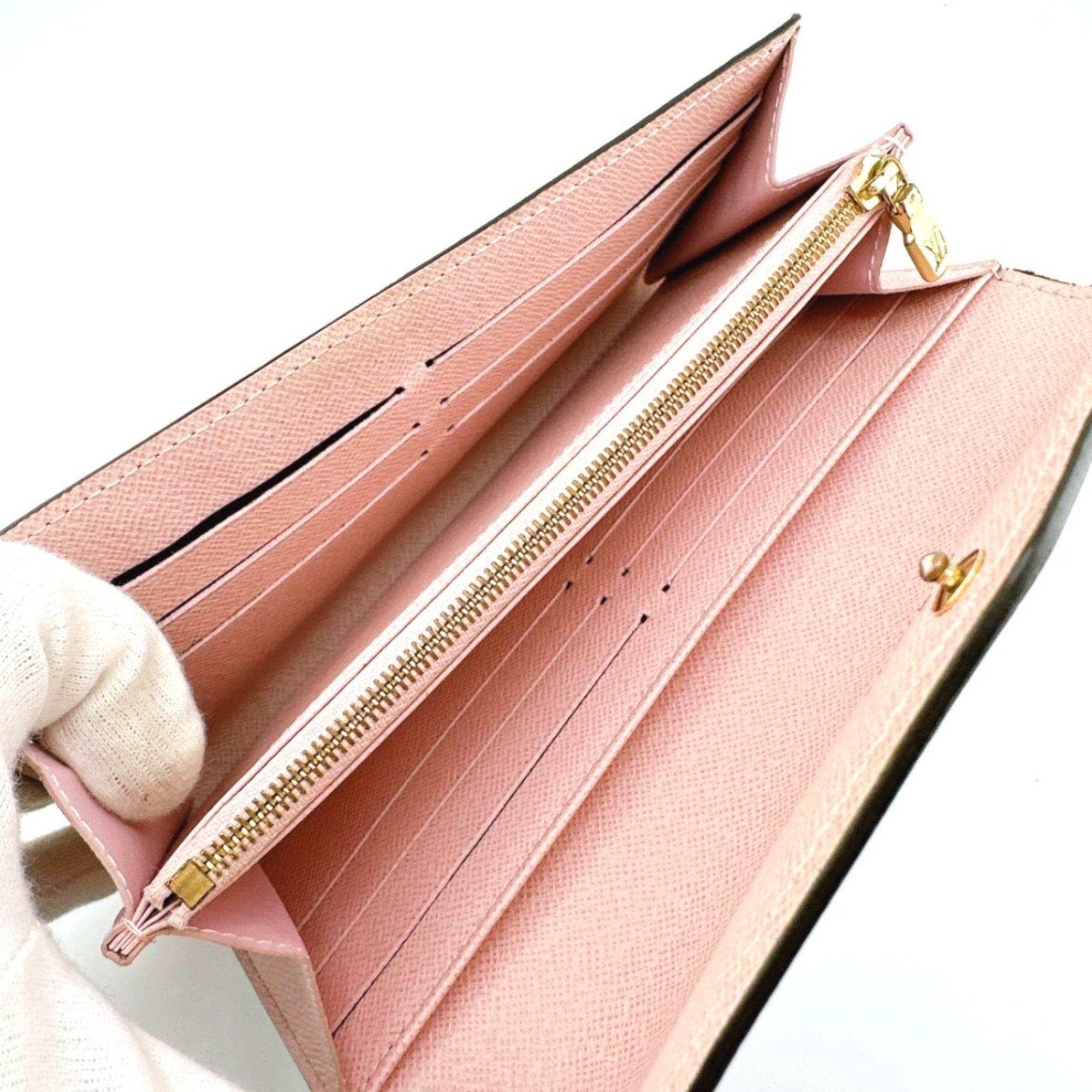 Louis Vuitton Rose Ballerine Monogram Long Wallet (Bi-Fold) (Pre-Owned)