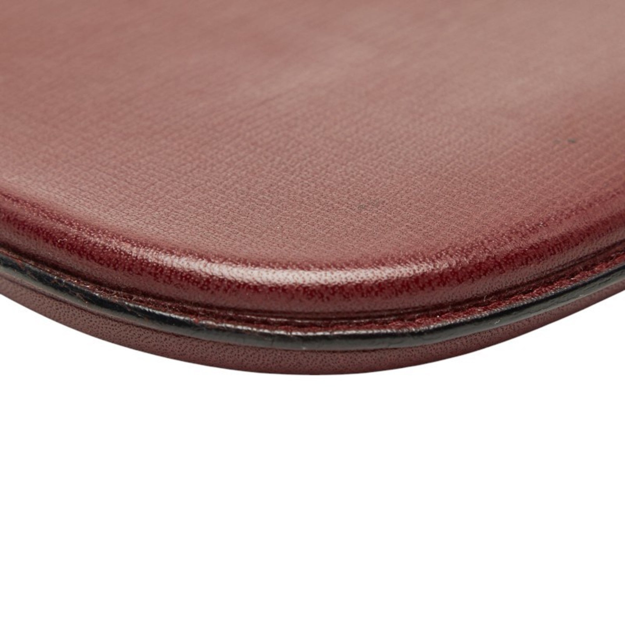 Cartier Bordeaux Wine Red Leather Pouch (Pre-Owned)