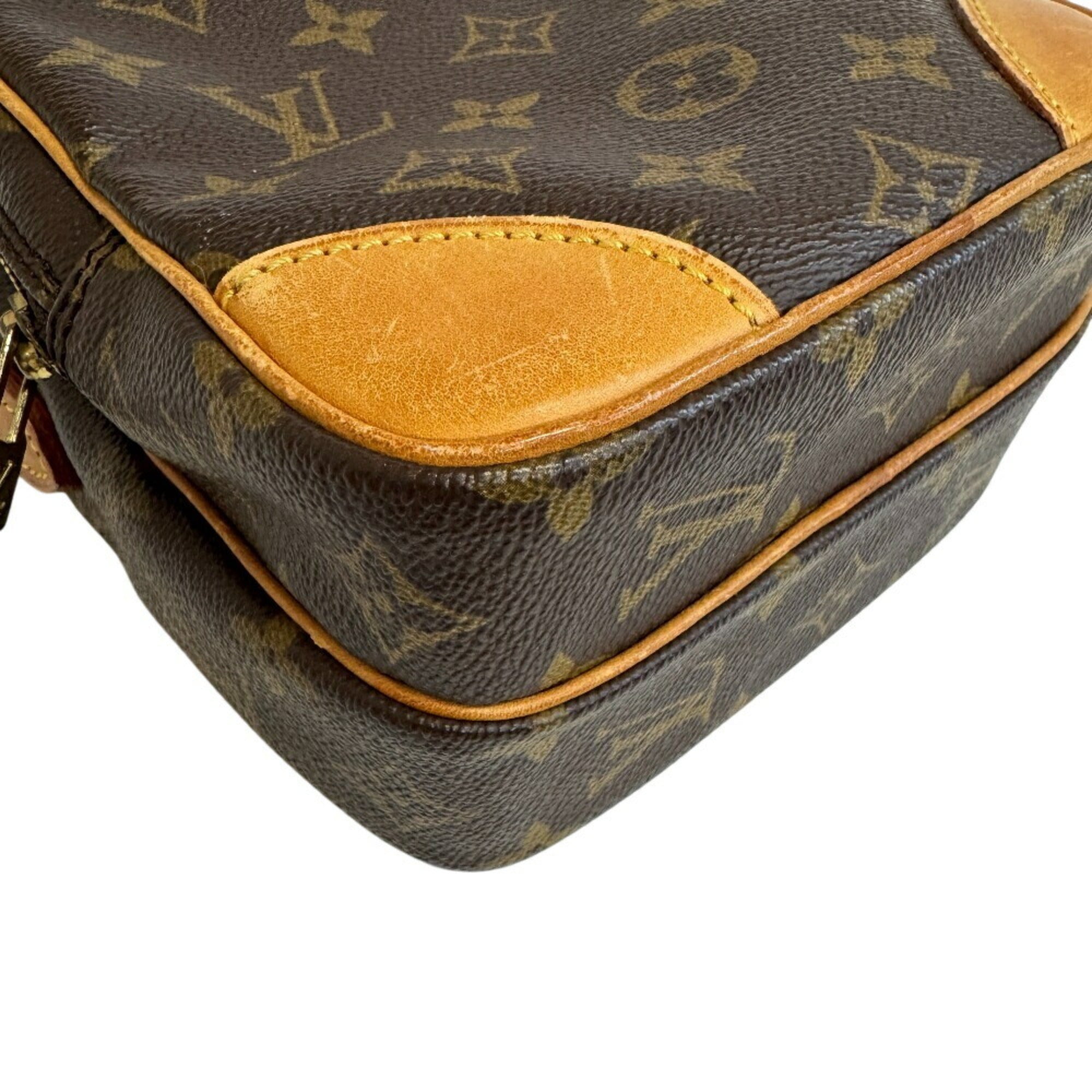 Louis Vuitton Monogram Brown Leather Shoulder Bag (Pre-Owned)