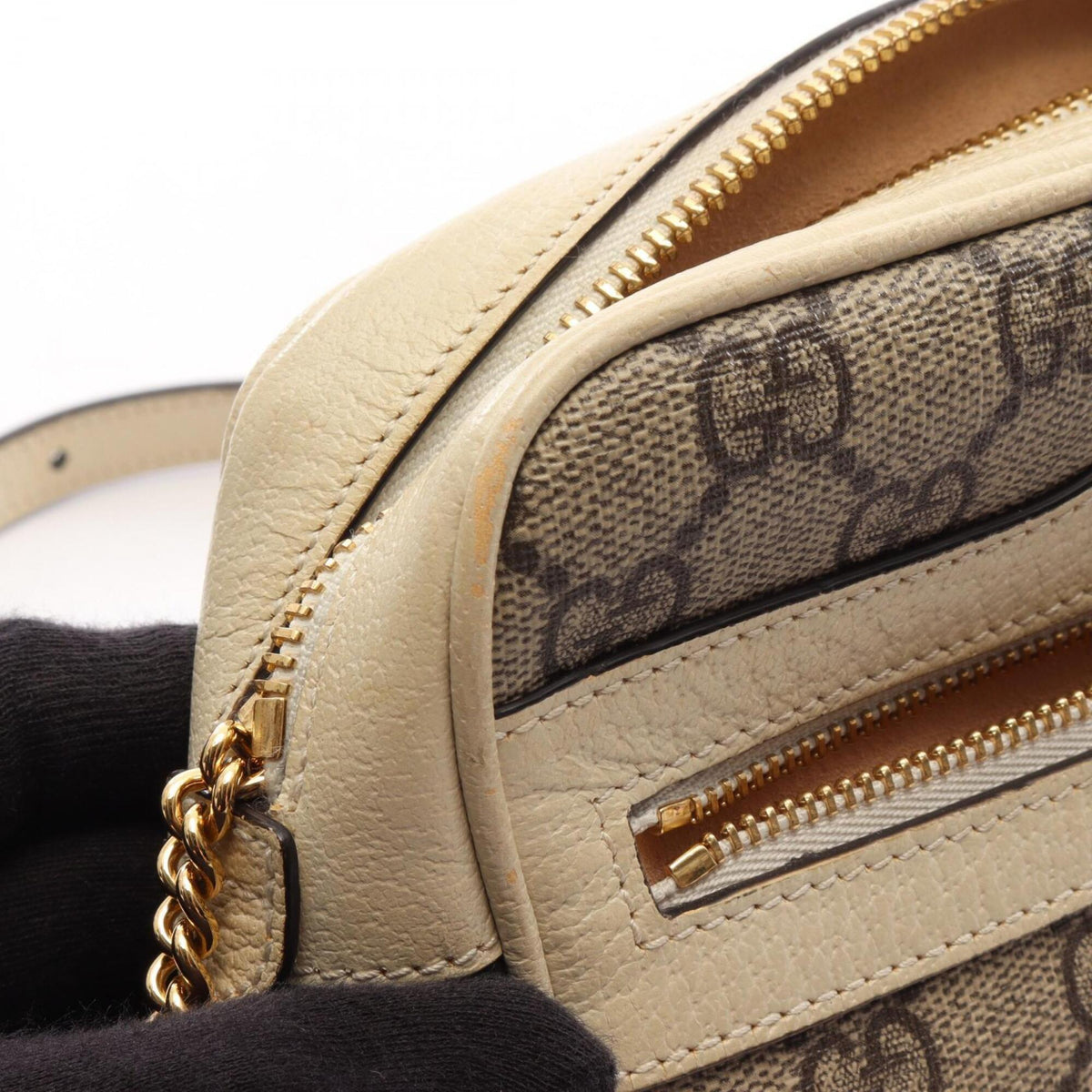 Gucci Beige Multi-Color Pvc Leather Handbag Shoulder Bag (Pre-Owned)