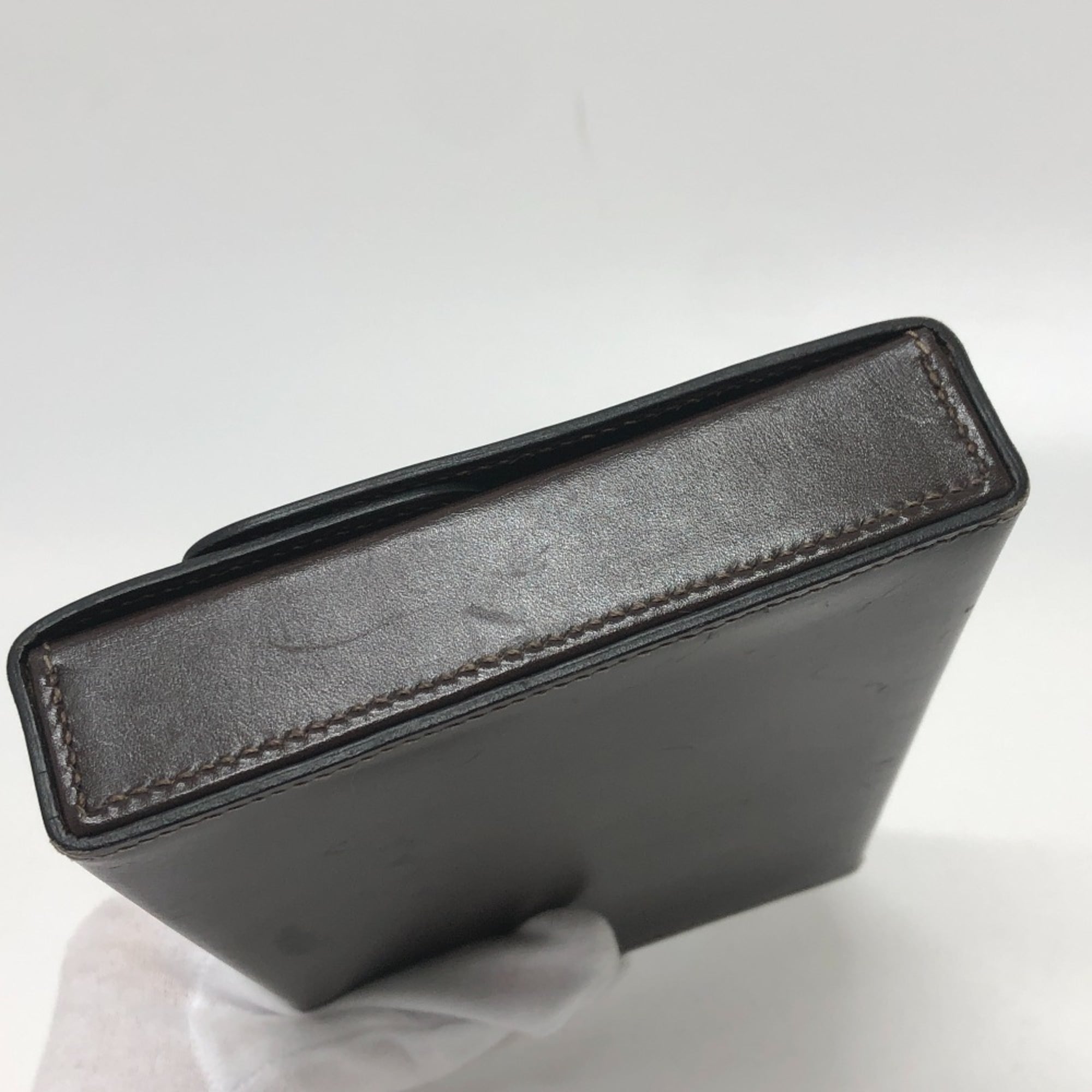 Hermes Brown Box Calf Leather Pouch (Pre-Owned)