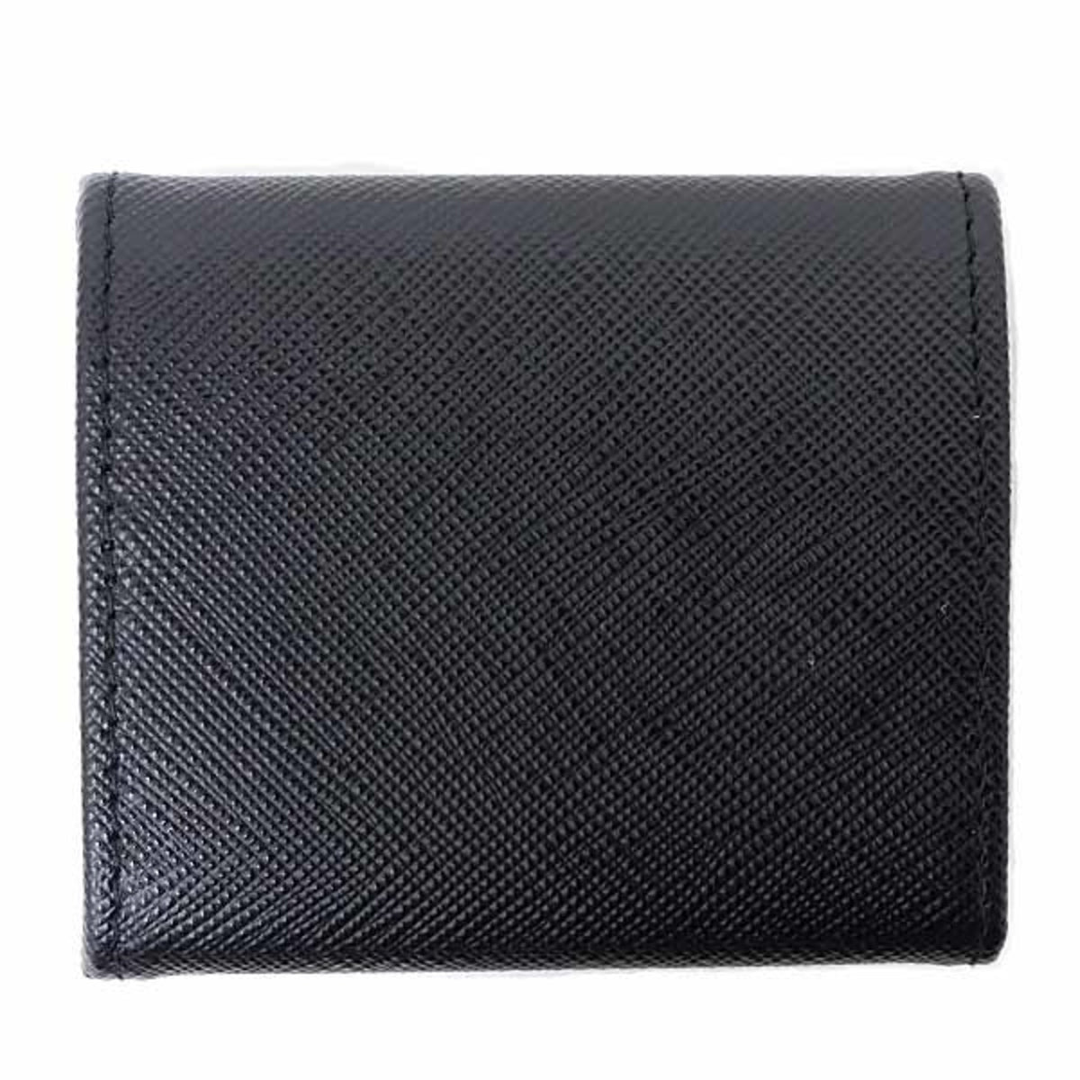 Prada Black Saffiano Triangle Coin Purse/Coin Case (Pre-Owned)