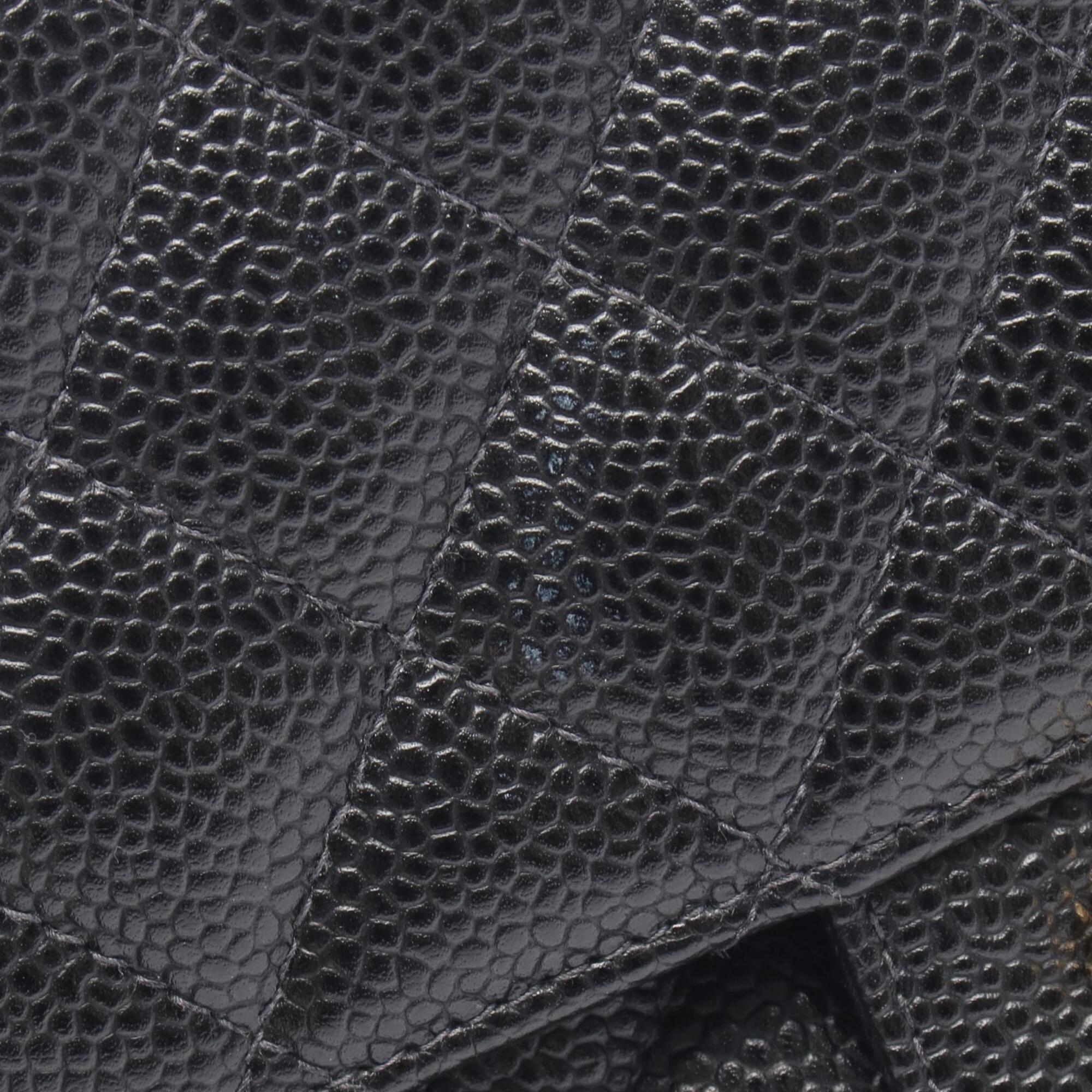 Chanel 2.55 Black Grained Calfskin Handbag Shoulder Bag (Pre-Owned)