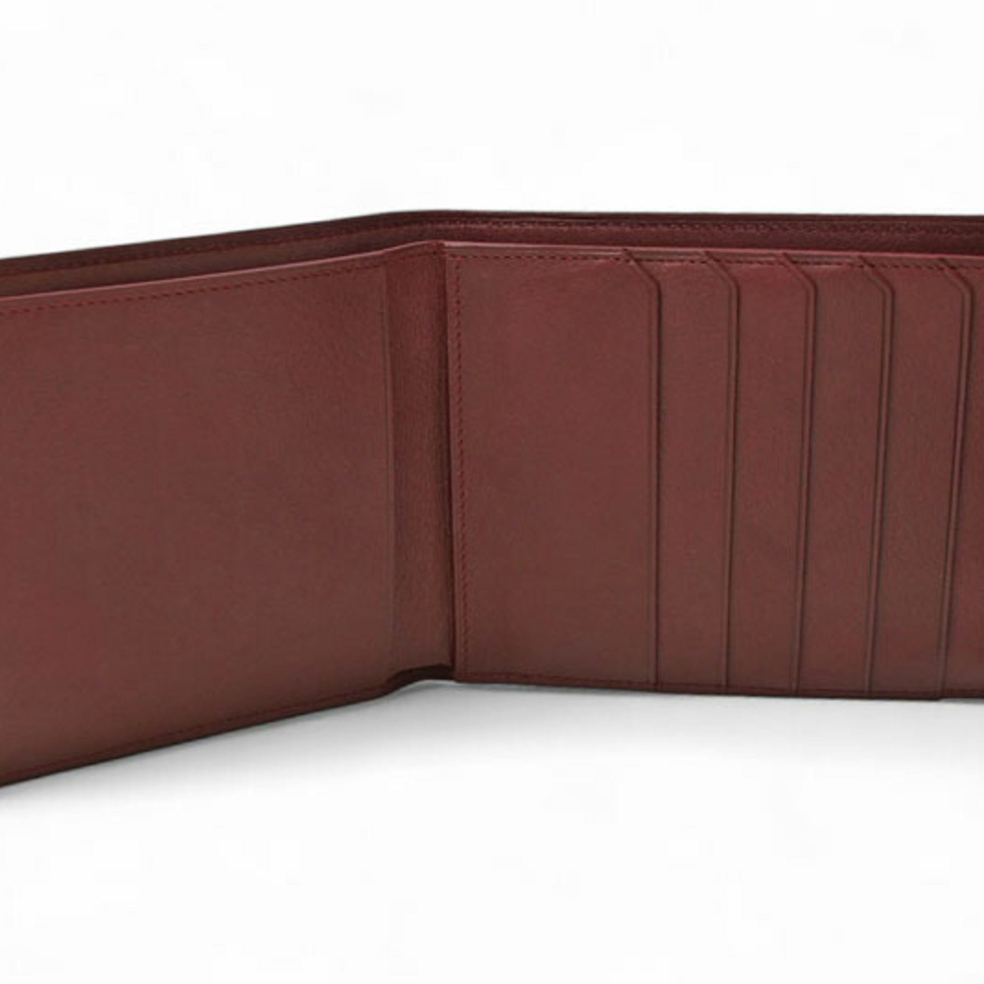 Cartier Bordeaux Leather Wallet (Tri-Fold) (Pre-Owned)