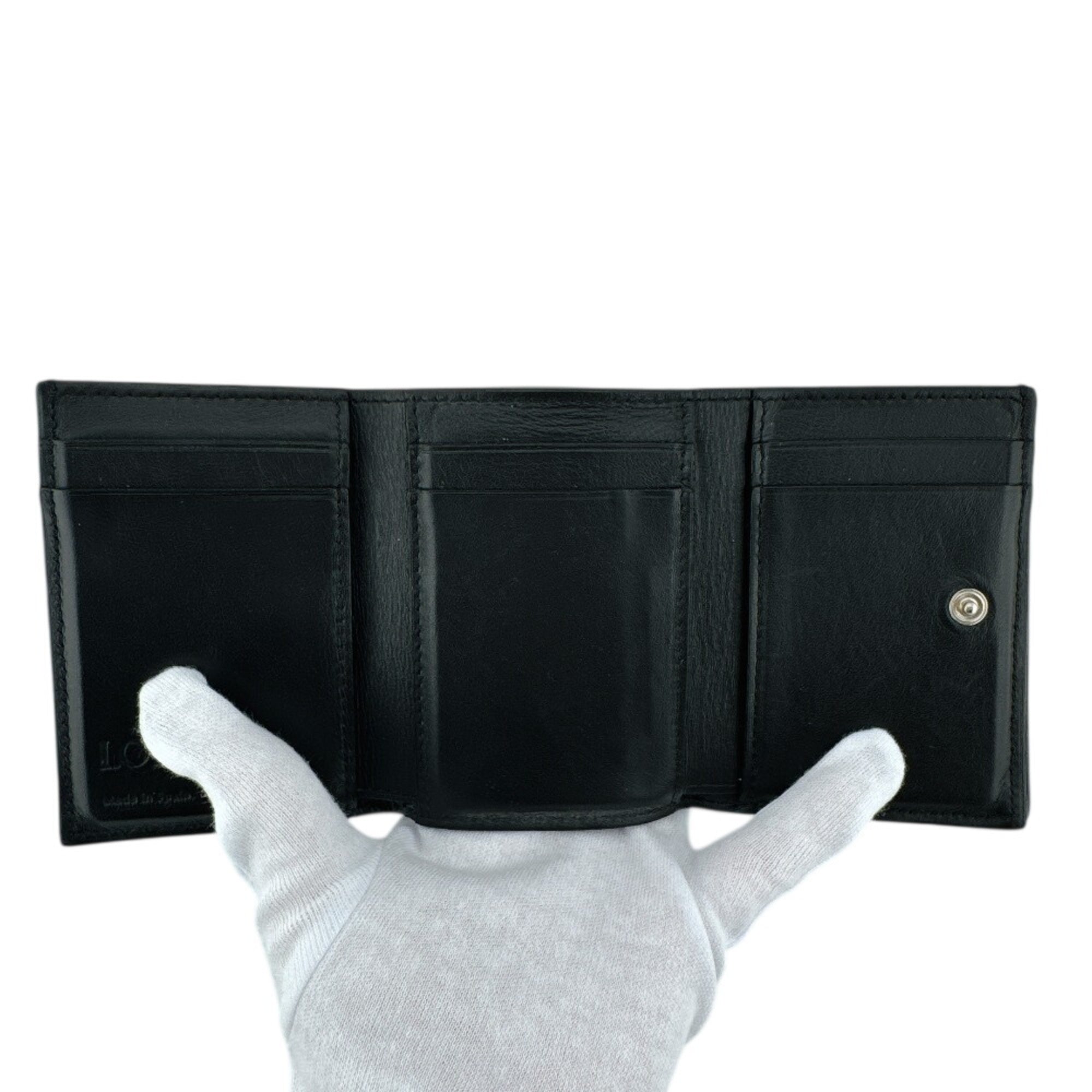 Loewe Black Leather Wallet (Tri-Fold) (Pre-Owned)