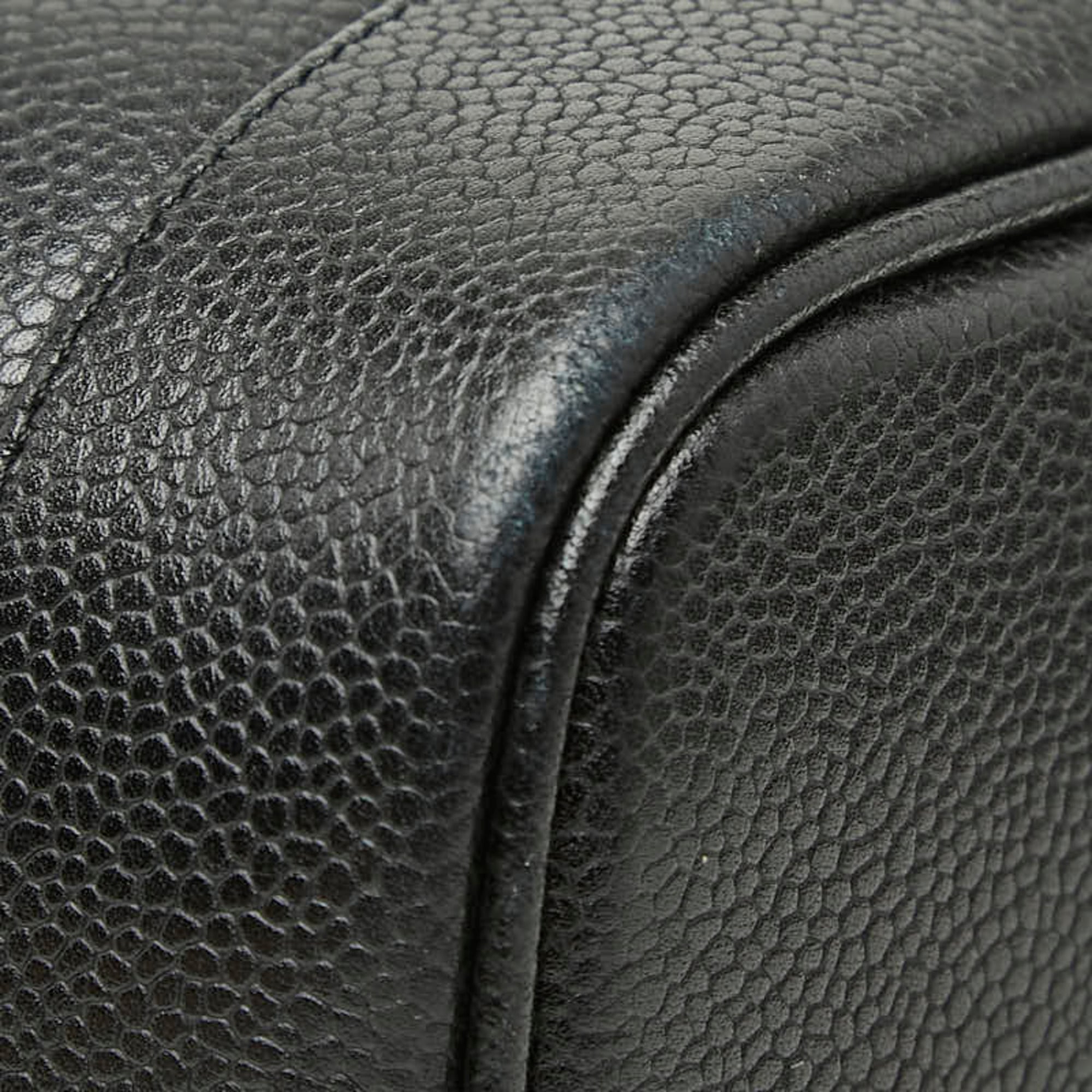 Chanel Black Grained Calfskin Handbag Vanity Bag (Pre-Owned)