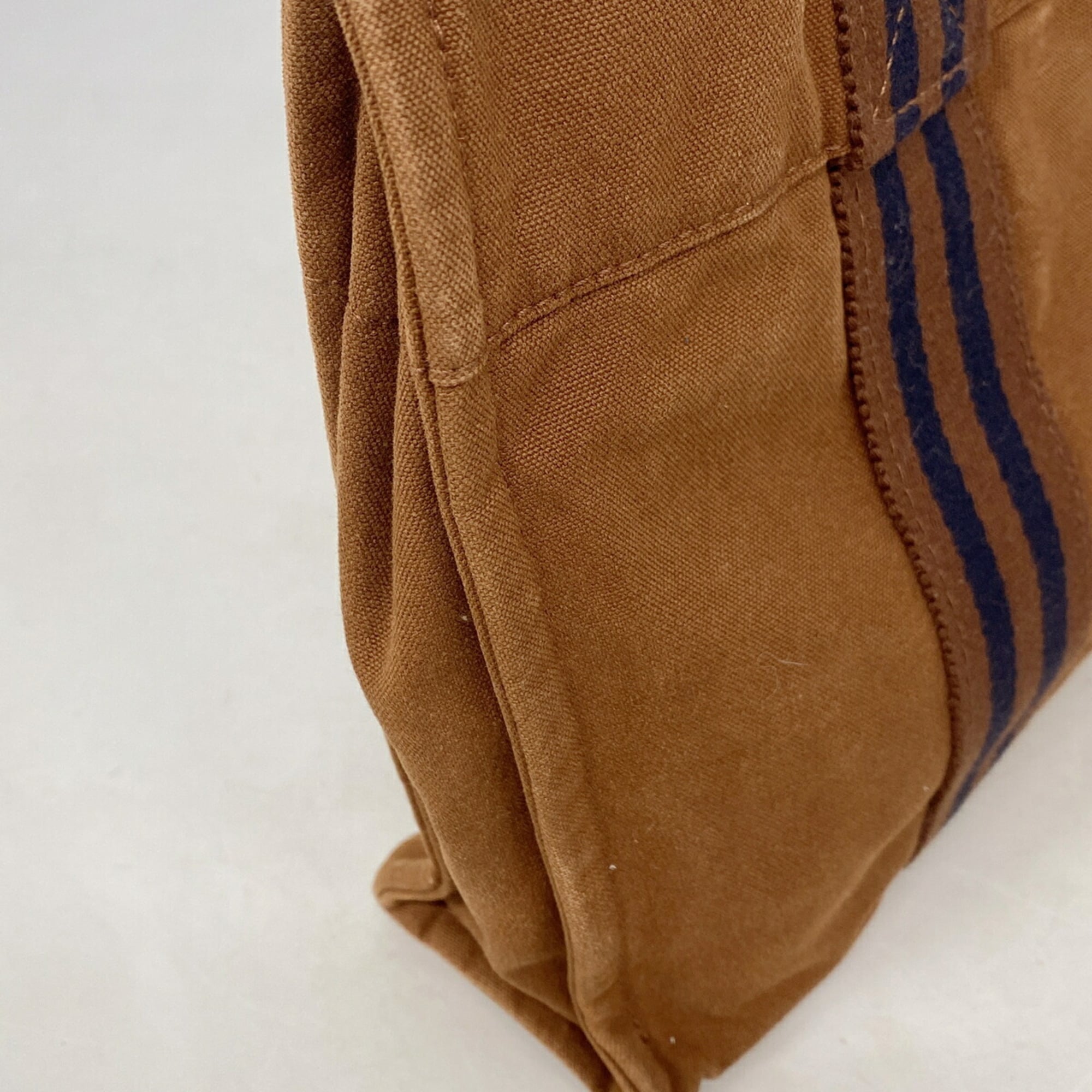 Hermes Brown Canvas Tote Bag (Pre-Owned)