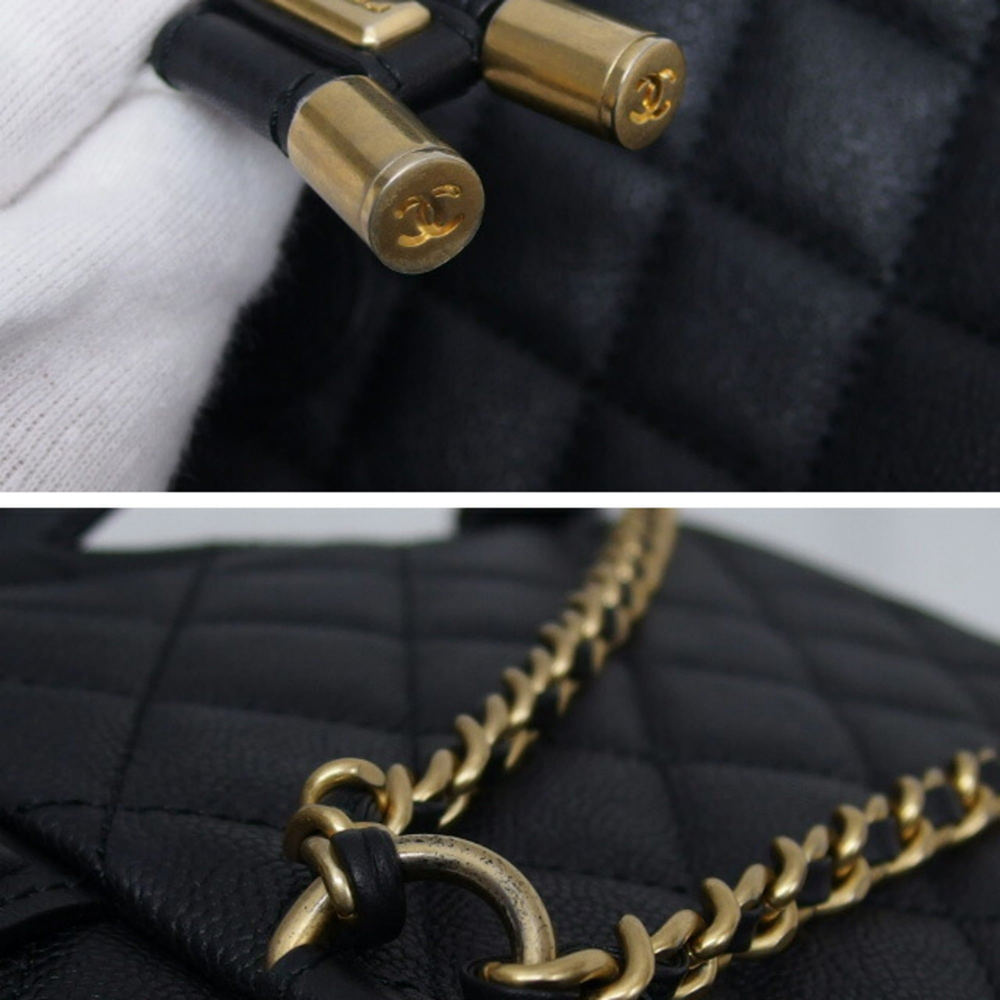 Chanel Black Grained Calfskin Backpack (Pre-Owned)