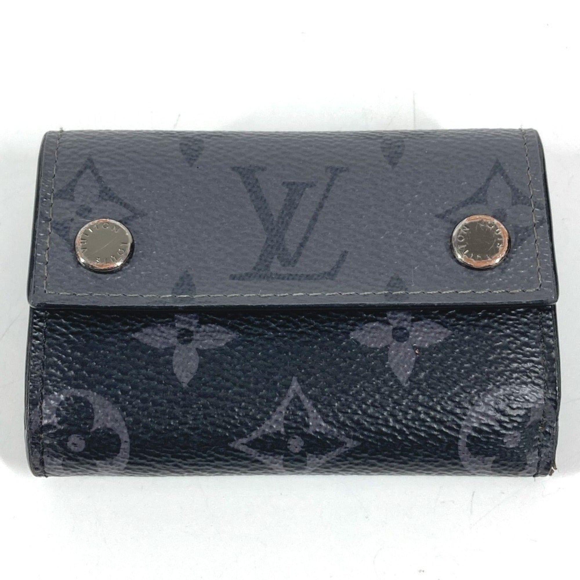 Louis Vuitton Black Gray Monogram Eclipse Canvas Wallet (Tri-Fold) (Pre-Owned)