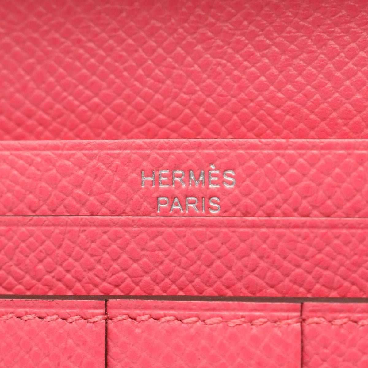 Hermes Pink Epsom Leather Long Wallet (Bi-Fold) (Pre-Owned)