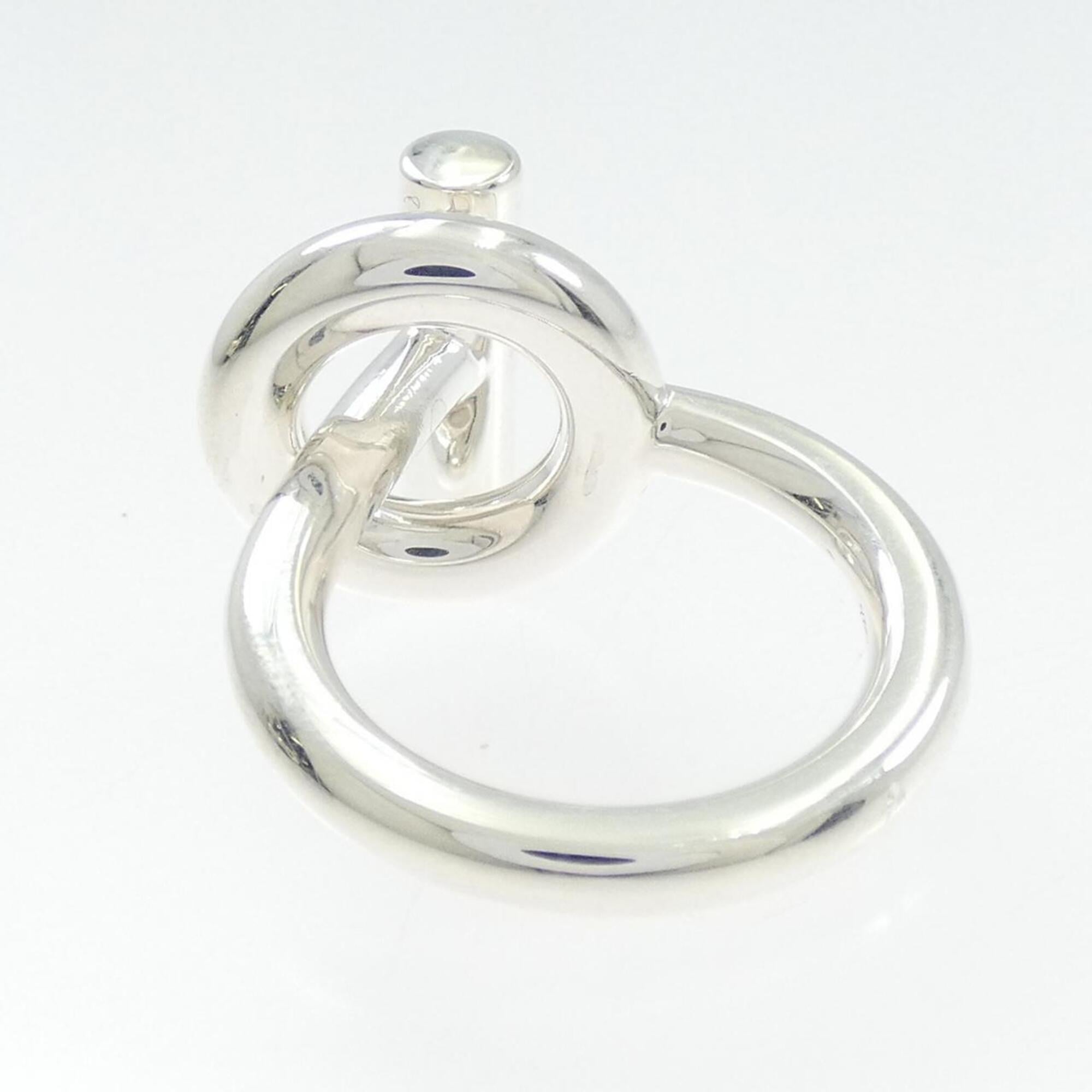 Hermes Silver 925 Band Ring (Pre-Owned)