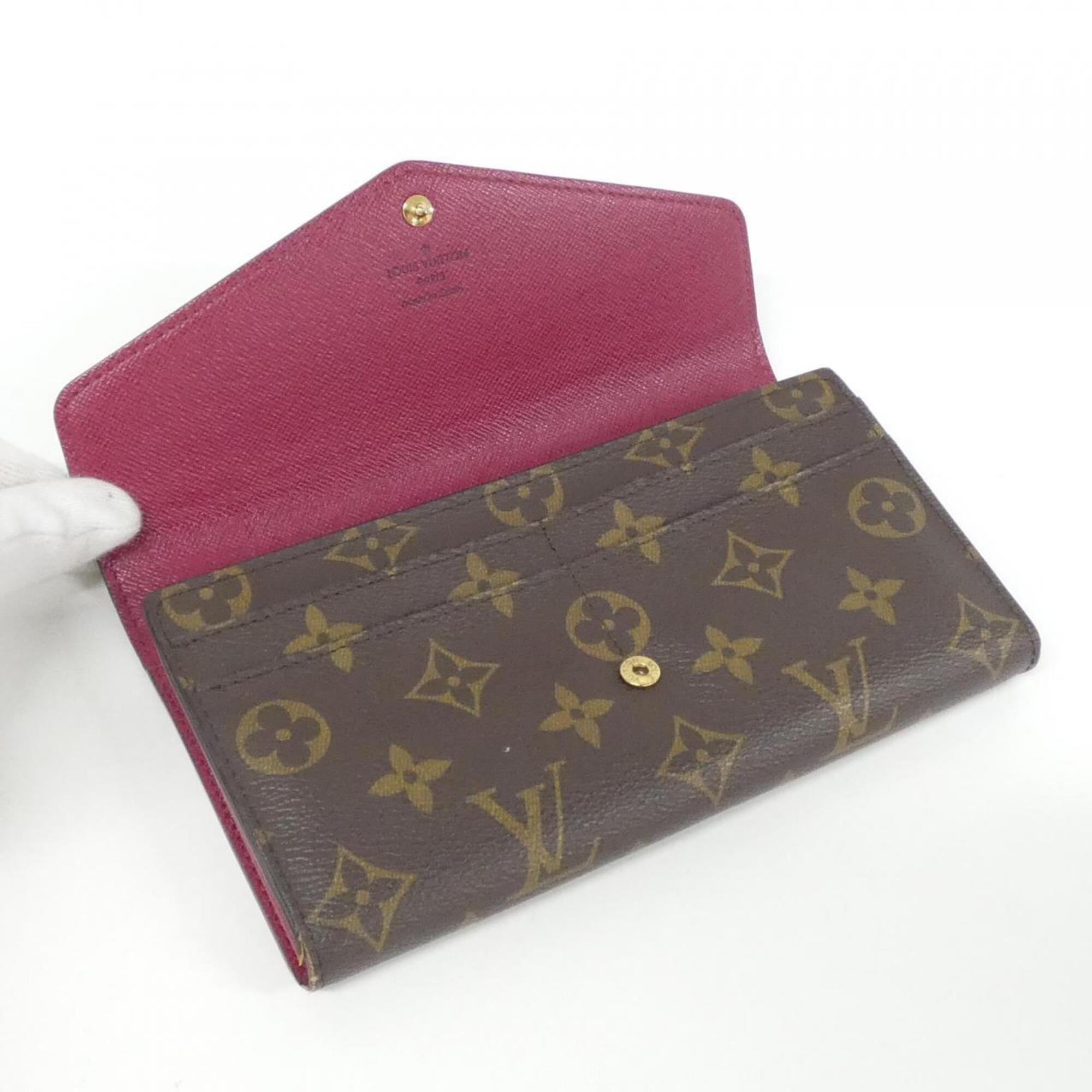Louis Vuitton Brown Coated Canvas Long Wallet (Bi-Fold) (Pre-Owned)
