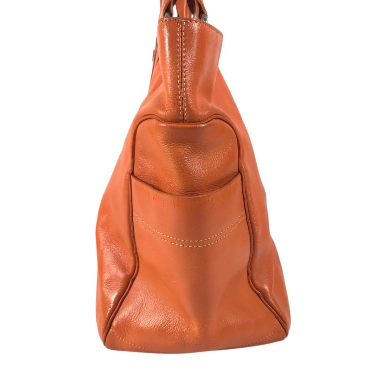Celine Orange Leather Handbag Shoulder Bag Tote Bag (Pre-Owned)