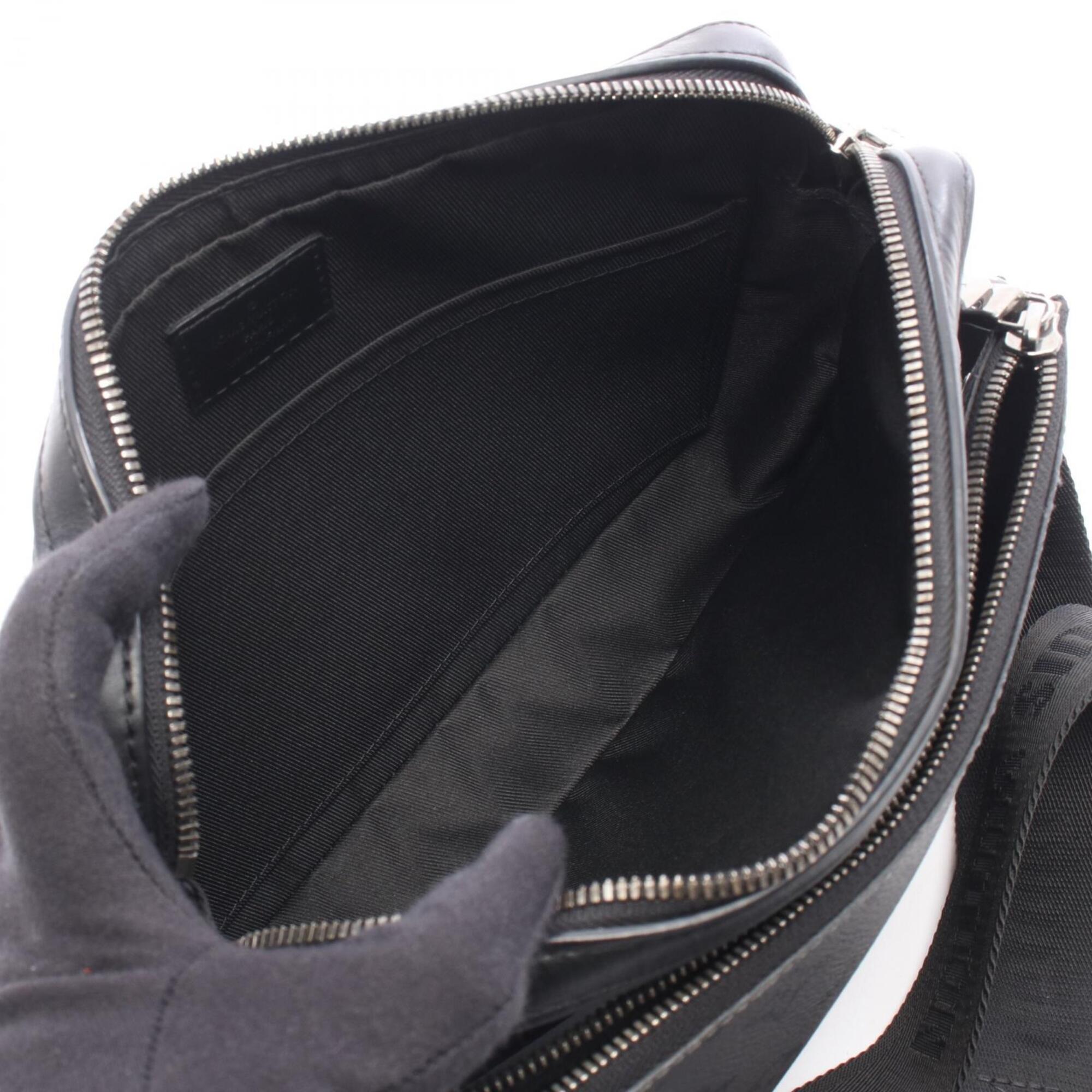 Louis Vuitton Black Gray Coated Canvas Leather Handbag Shoulder Bag (Pre-Owned)