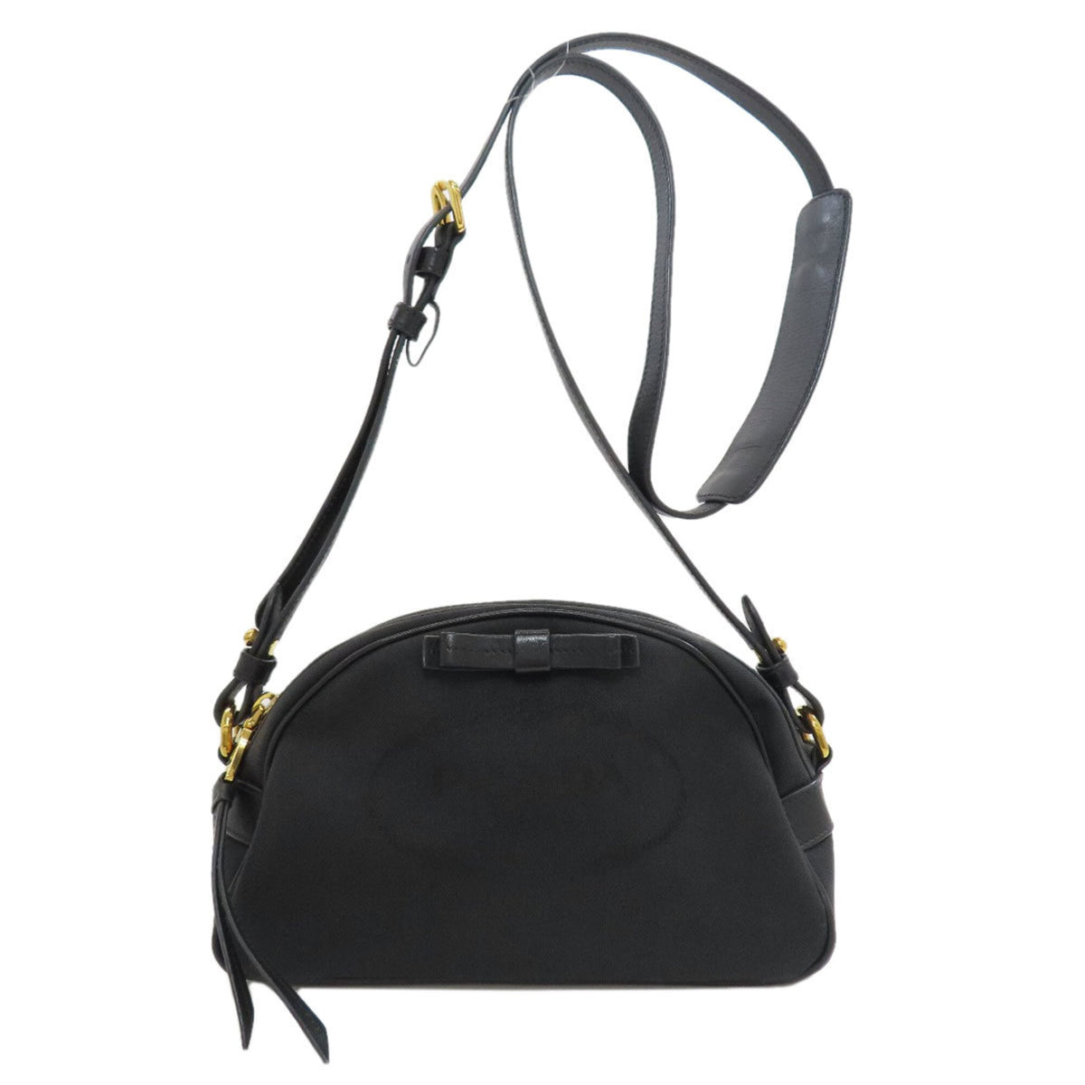 Prada Black Canvas Shoulder Bag (Pre-Owned)