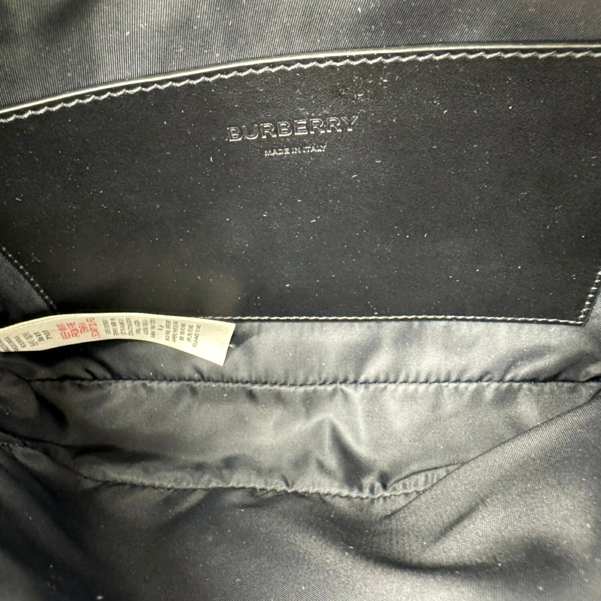 Burberry Metallic Silver Canvas Leather Shoulder Bag Sling Bag (Pre-Owned)