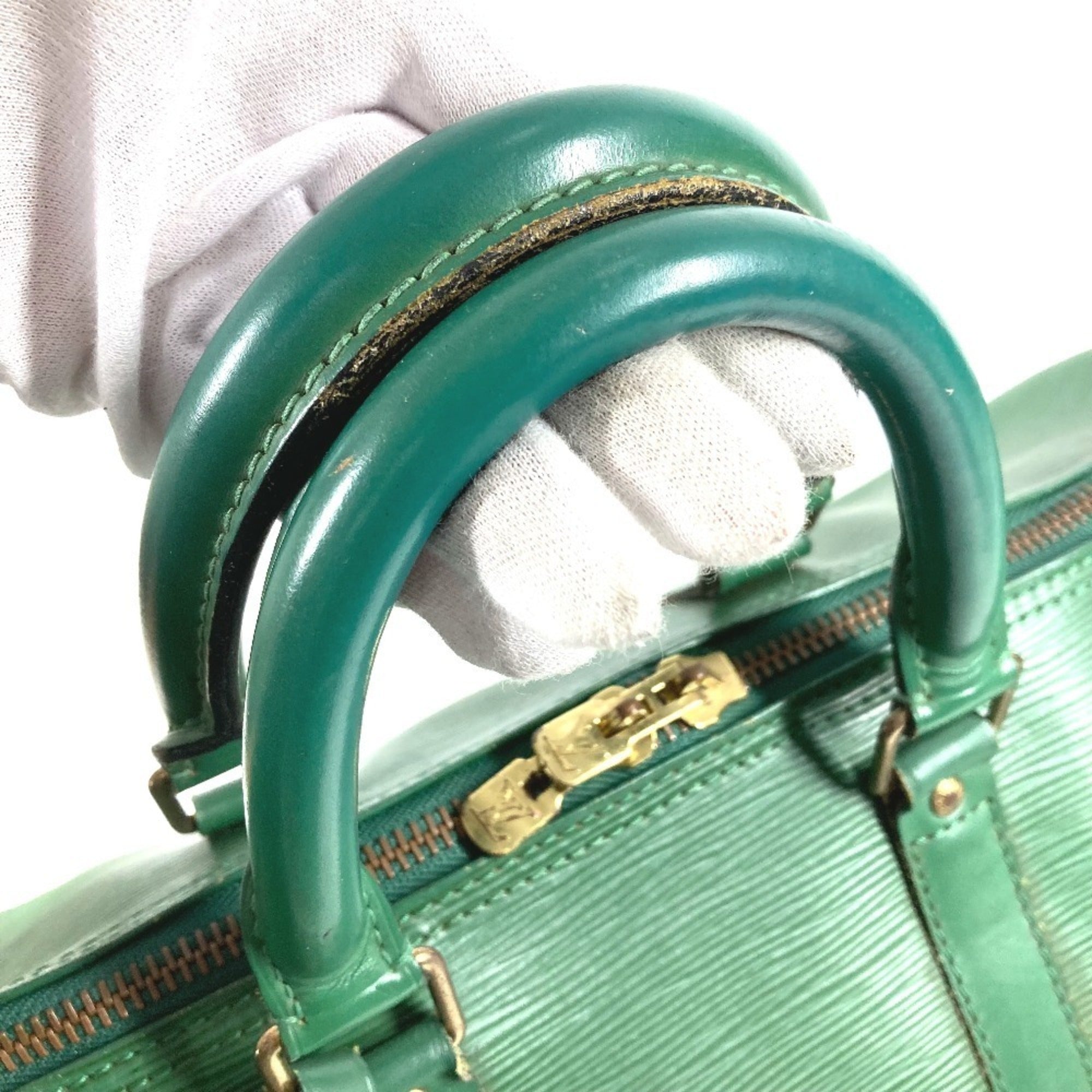 Louis Vuitton Epi Borneo Green Epi Leather Boston Bag Handbag (Pre-Owned)