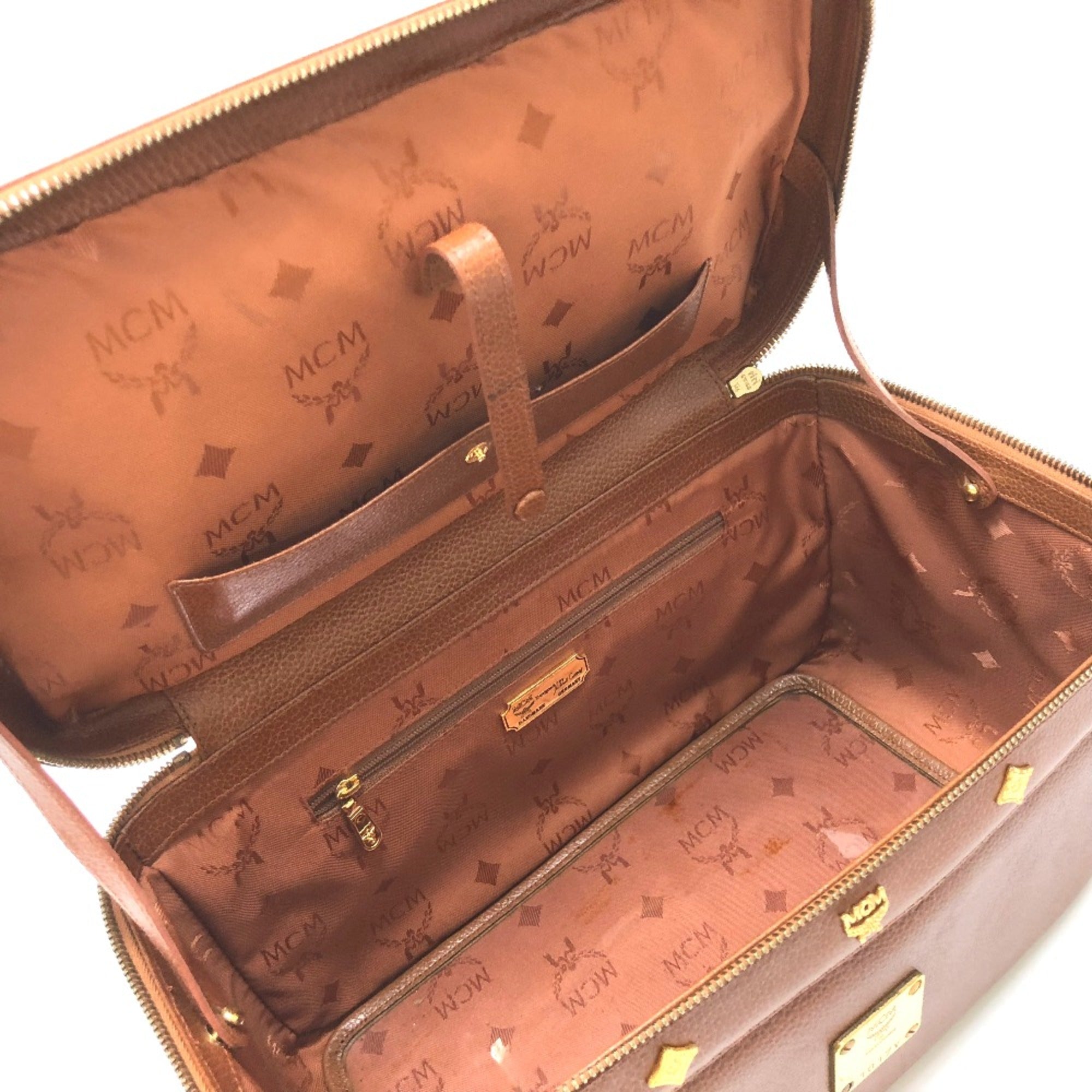 Mcm Brown Leather Handbag (Pre-Owned)
