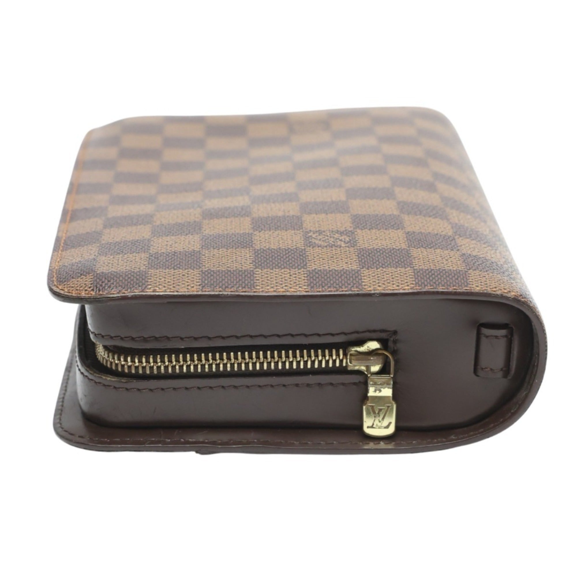 Louis Vuitton Damier Brown Damier Canvas Clutch Bag (Pre-Owned)