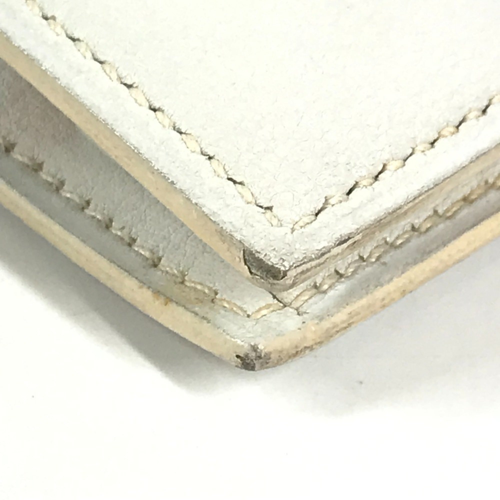 Hermes Navy White Leather Clutch Bag Pouch (Pre-Owned)