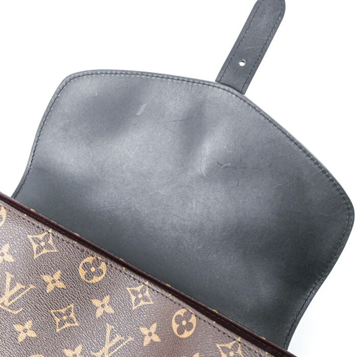 Louis Vuitton Black Brown Monogram Monogram Leather Backpack (Pre-Owned)